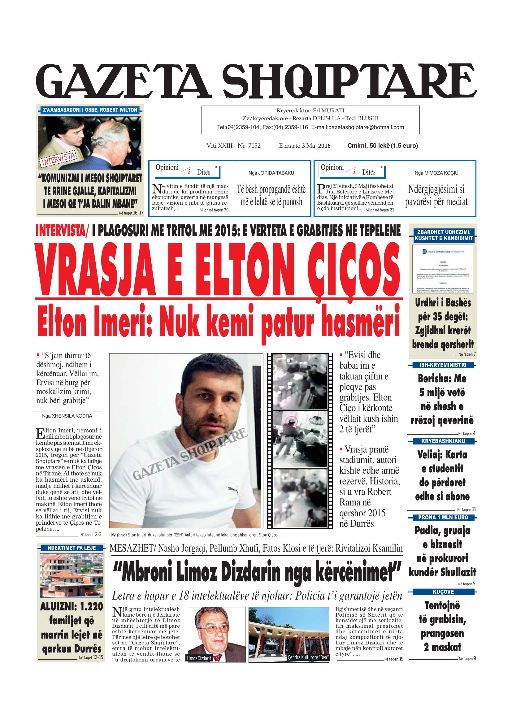 Gazeta Shqiptare 2016-05-03