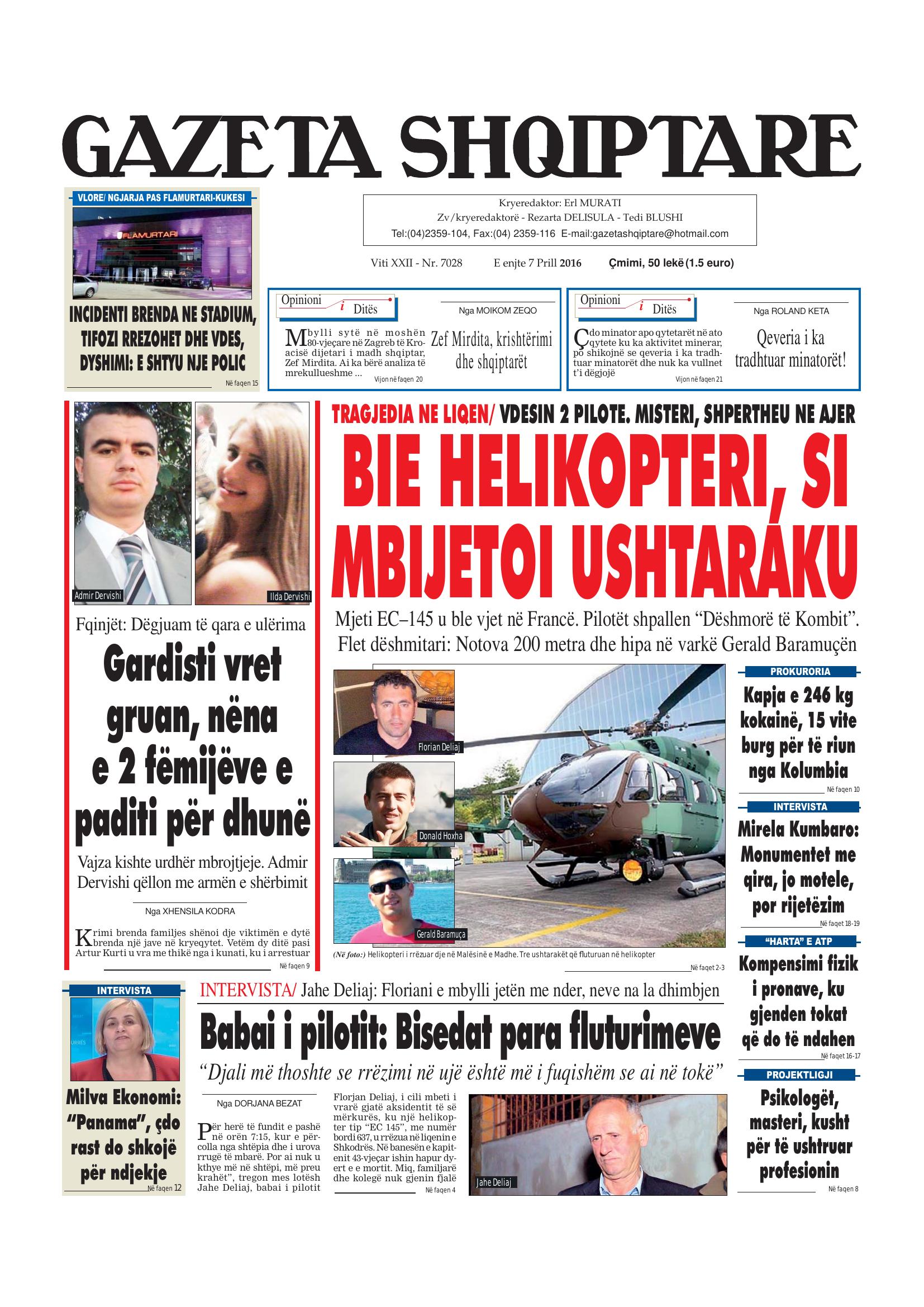 Gazeta Shqiptare 2016-04-07