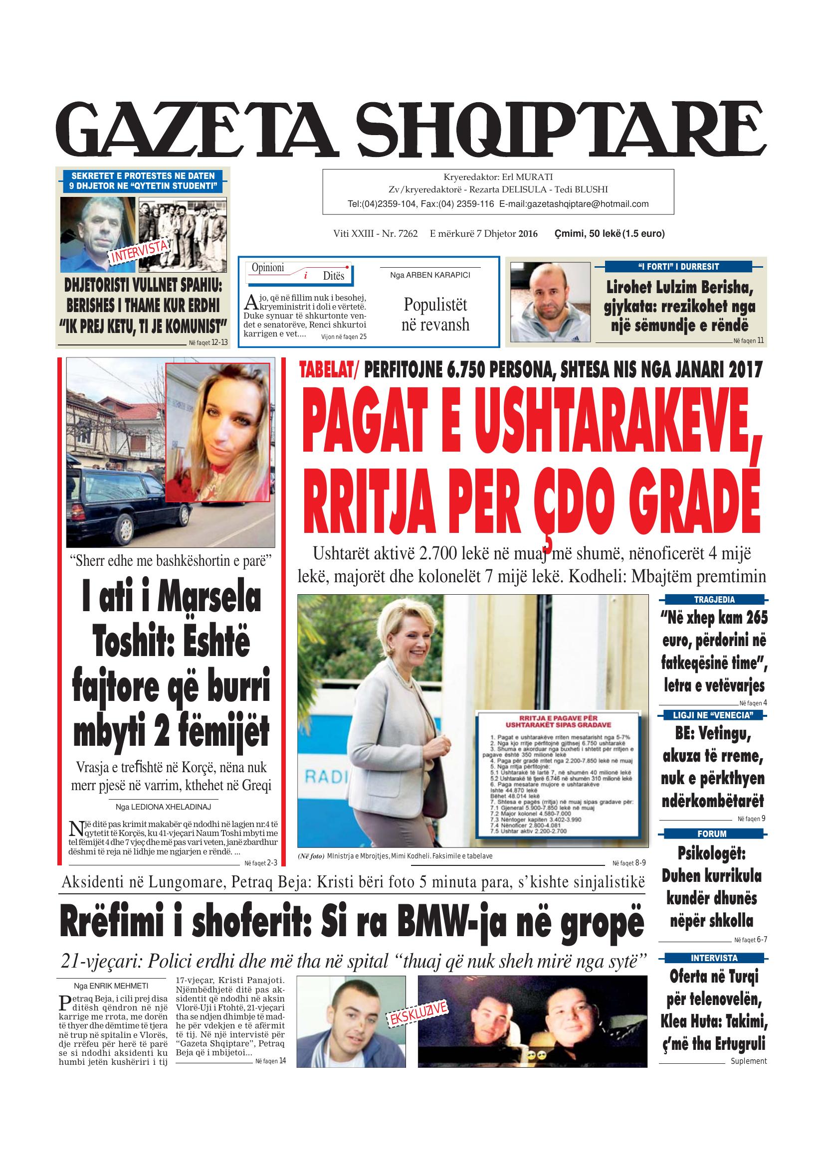 Gazeta Shqiptare 2016-12-07