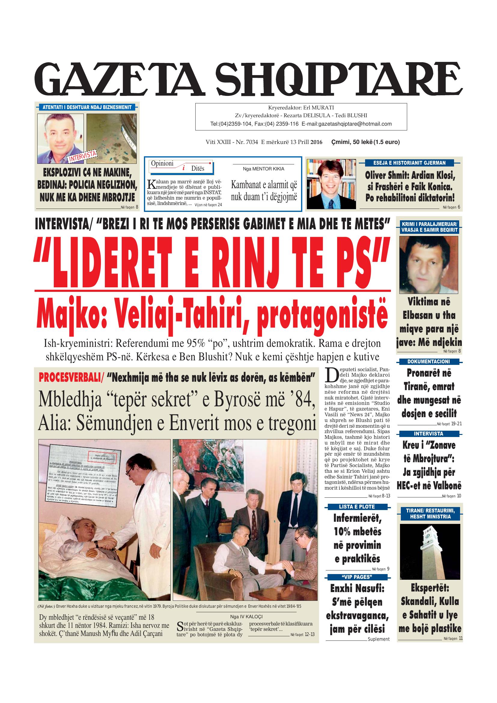 Gazeta Shqiptare 2016-04-13