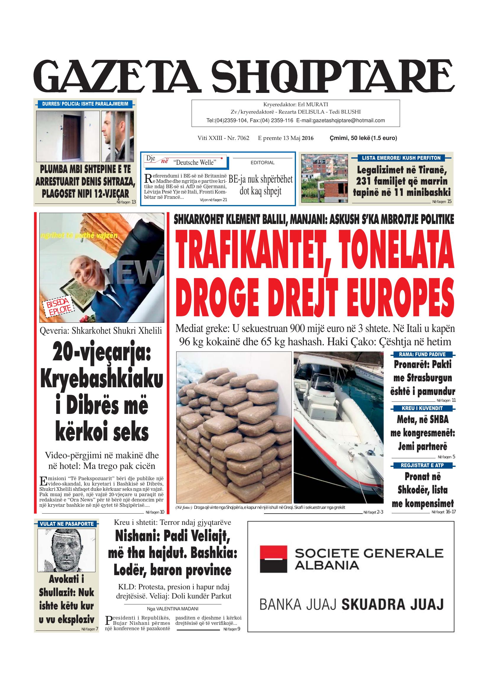 Gazeta Shqiptare 2016-05-13