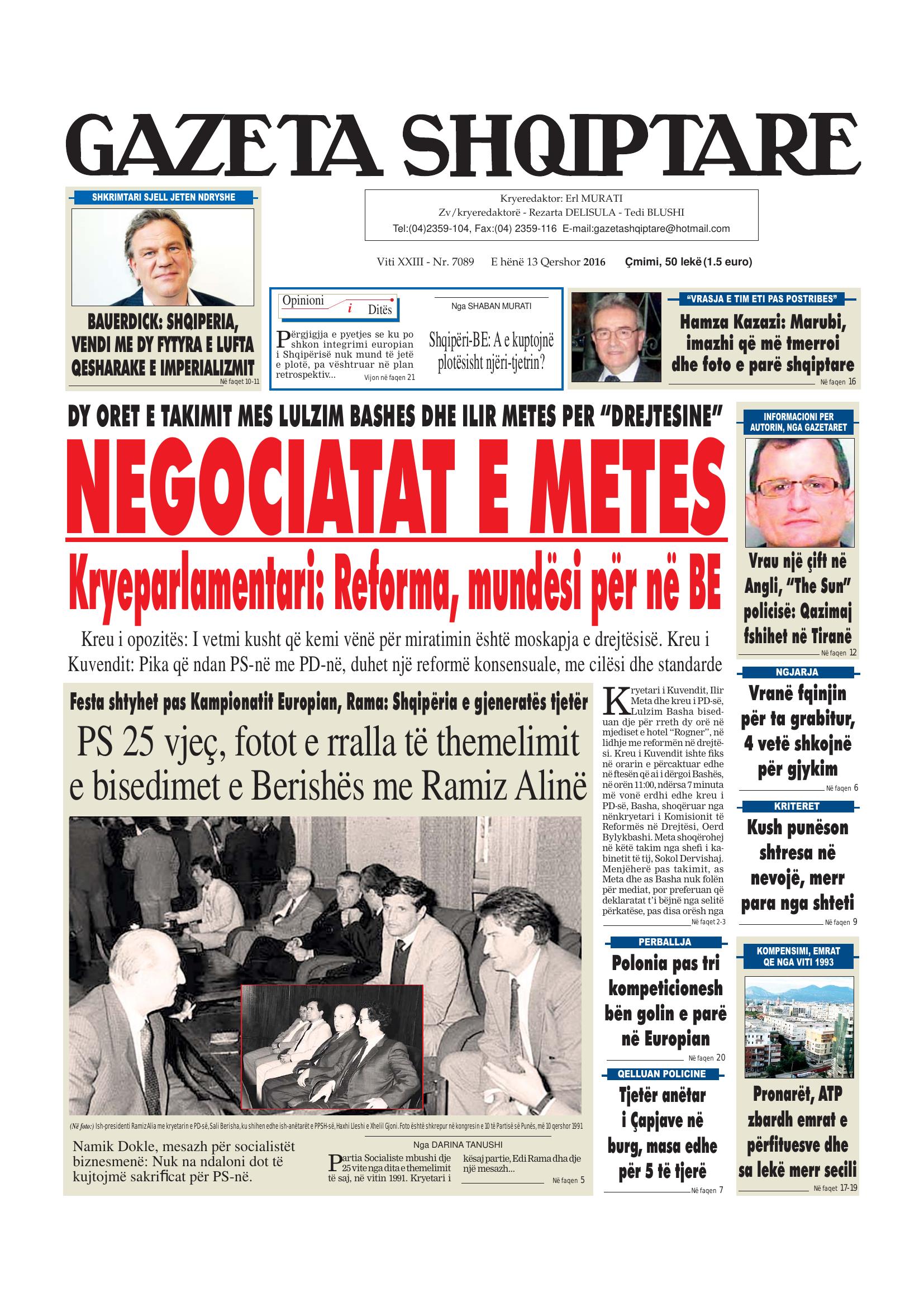 Gazeta Shqiptare 2016-06-13