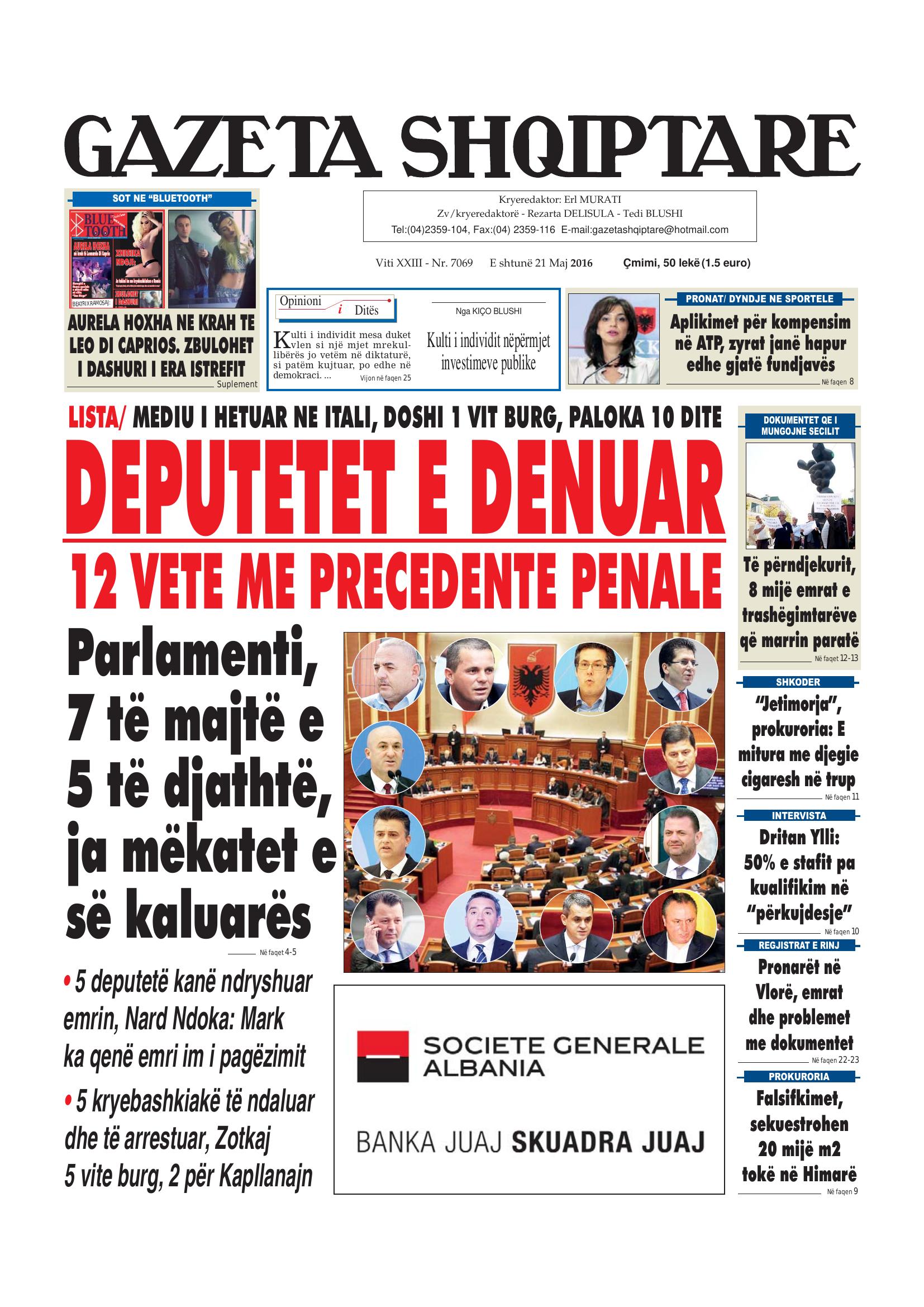 Gazeta Shqiptare 2016-05-21
