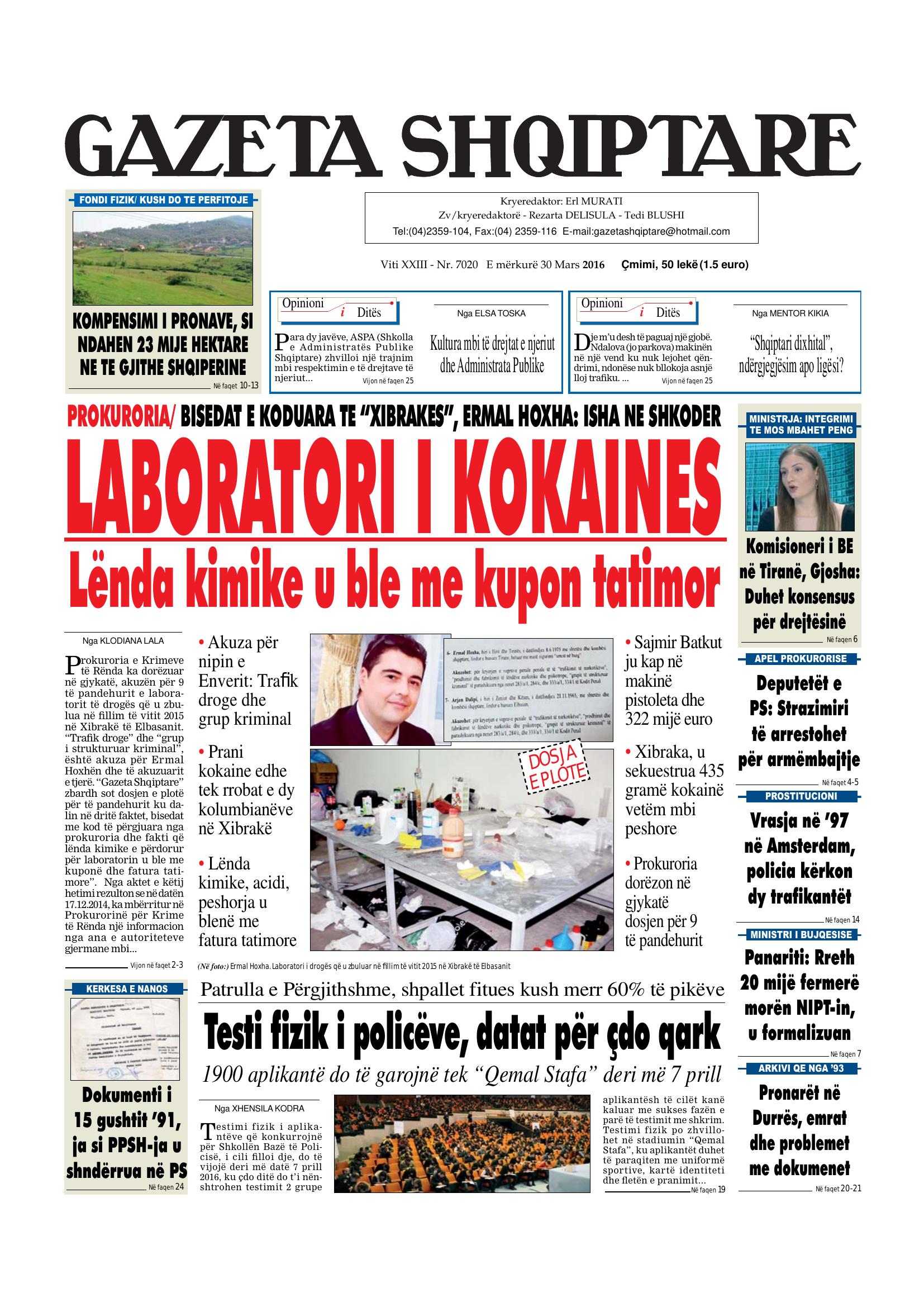 Gazeta Shqiptare 2016-03-30