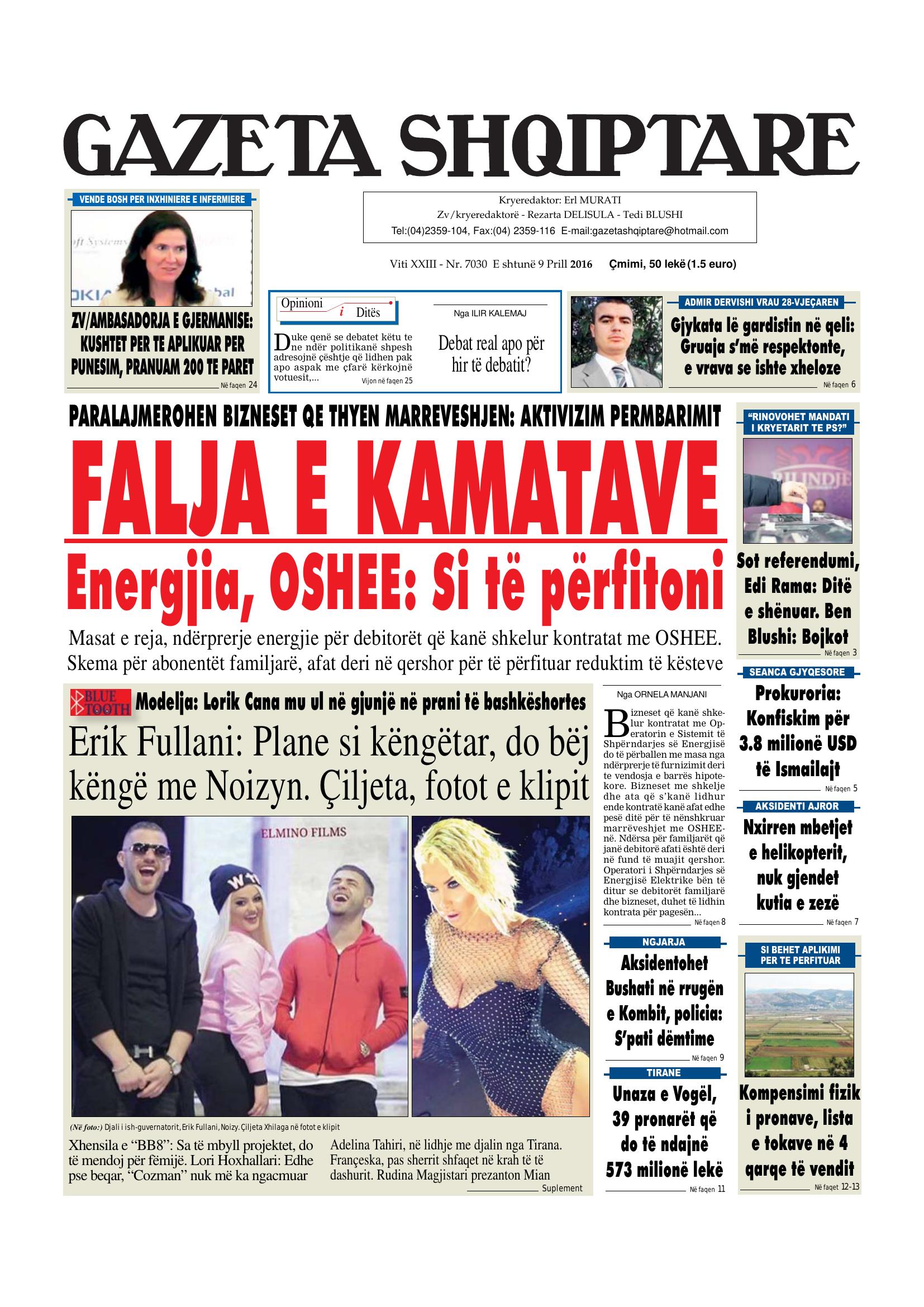 Gazeta Shqiptare 2016-04-09