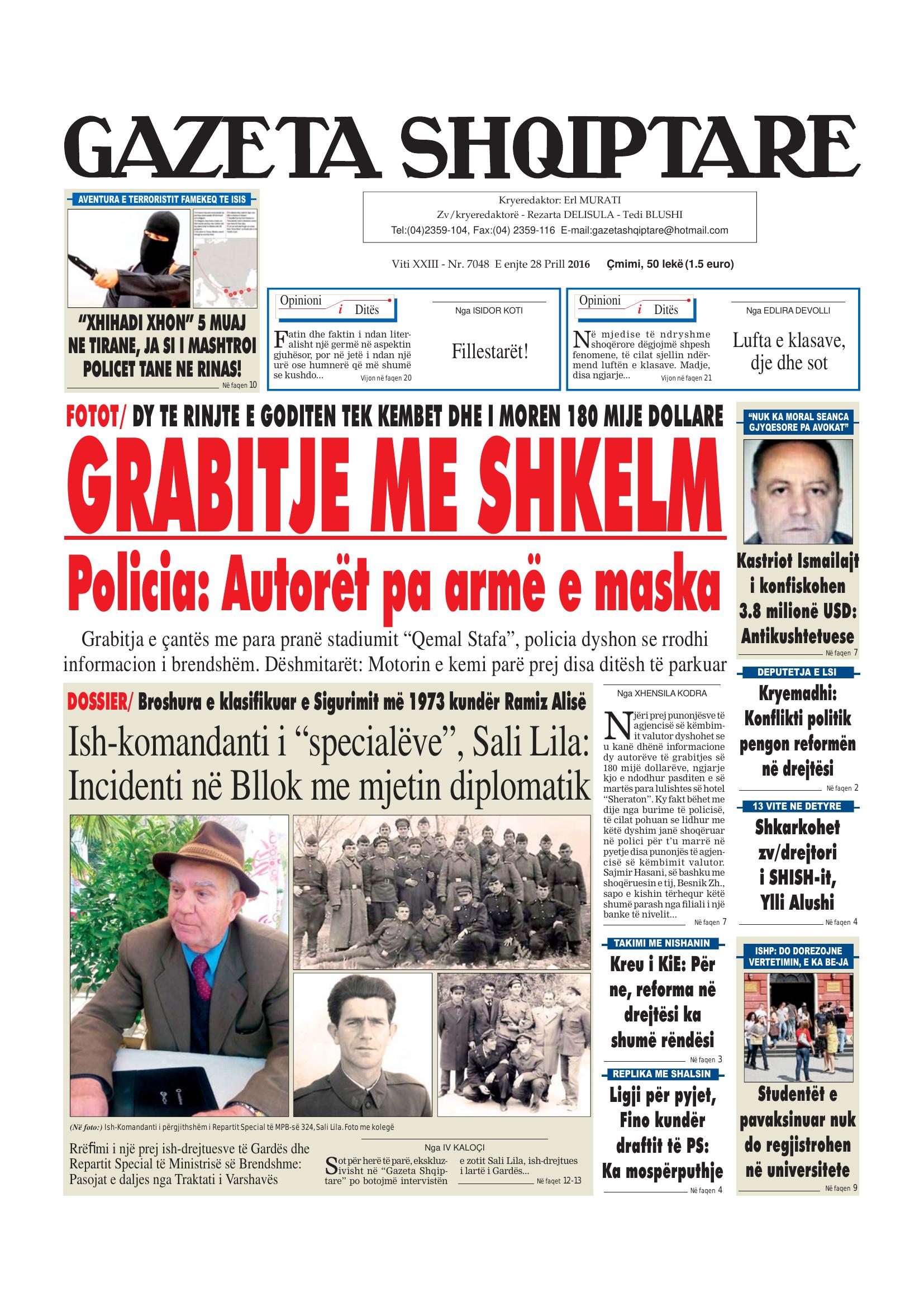 Gazeta Shqiptare 2016-04-28