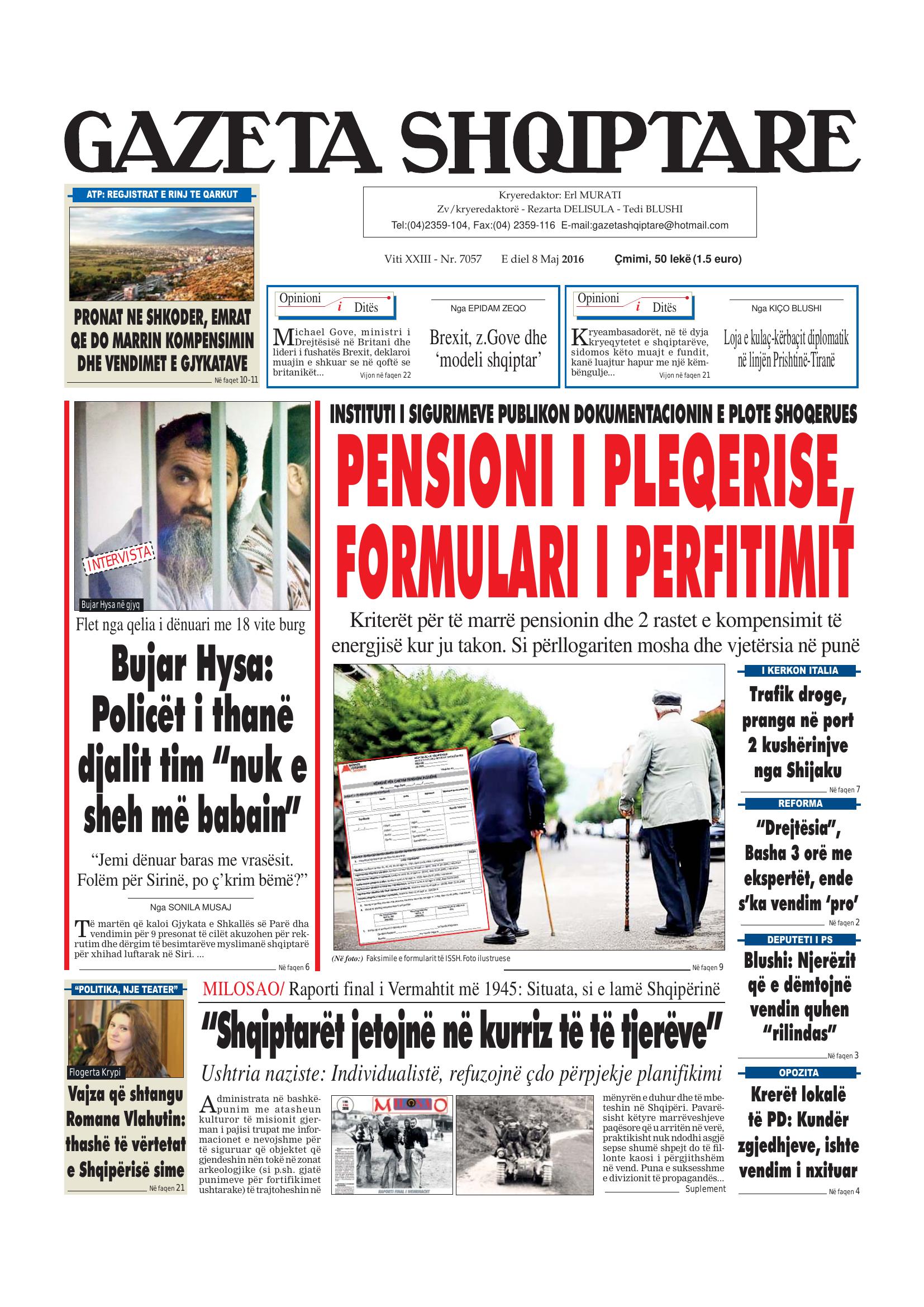 Gazeta Shqiptare 2016-05-08