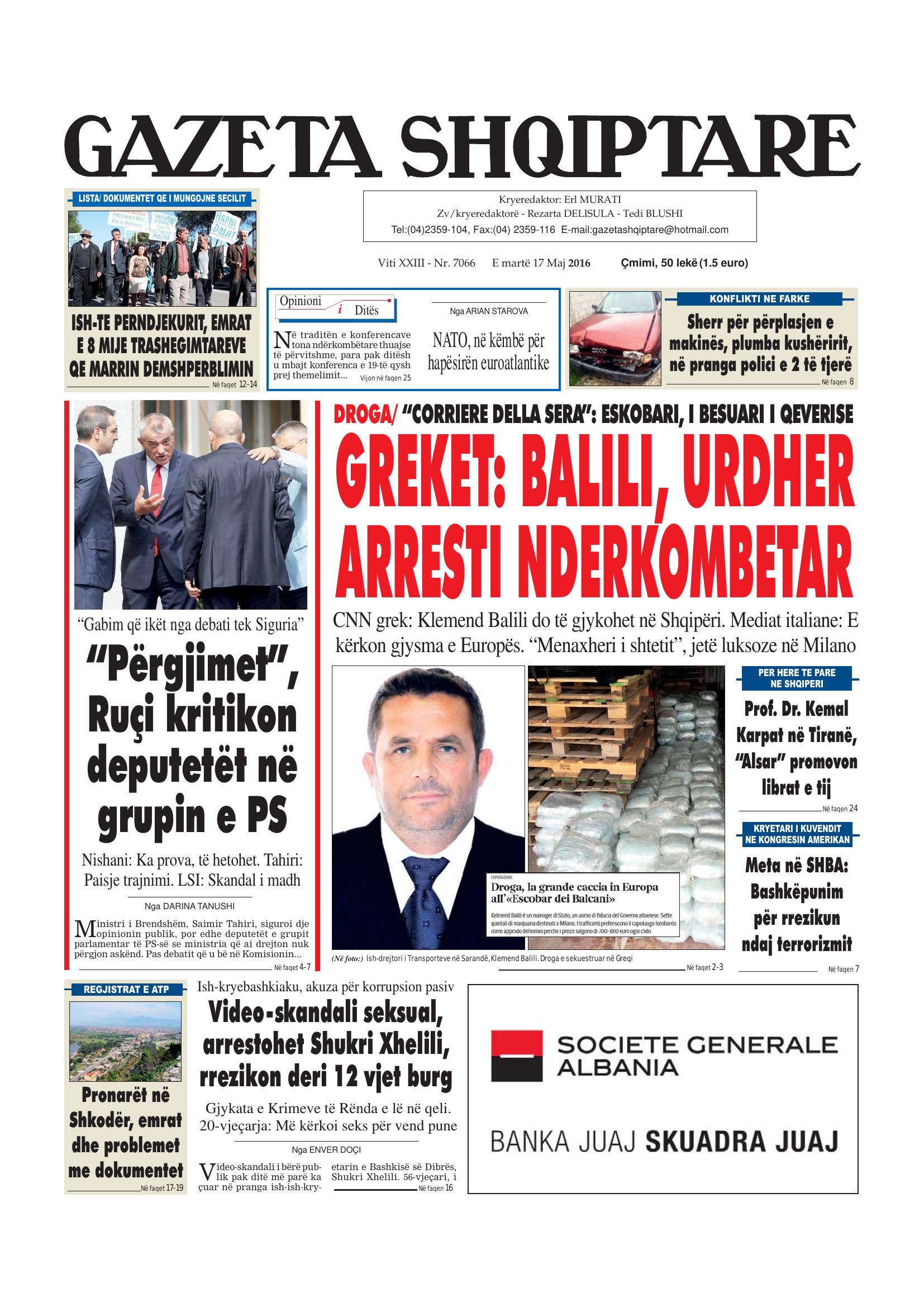 Gazeta Shqiptare 2016-05-17