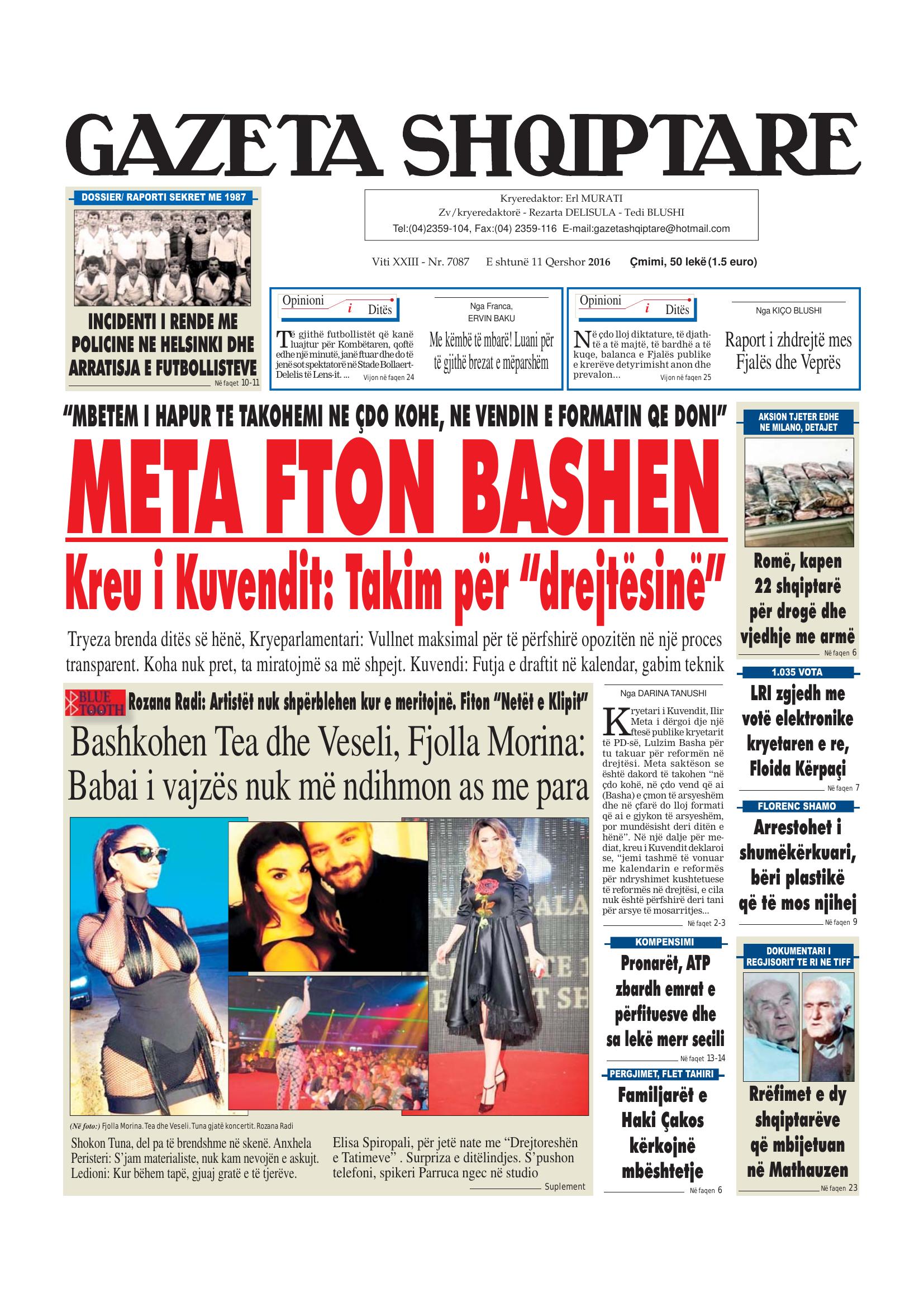 Gazeta Shqiptare 2016-06-11