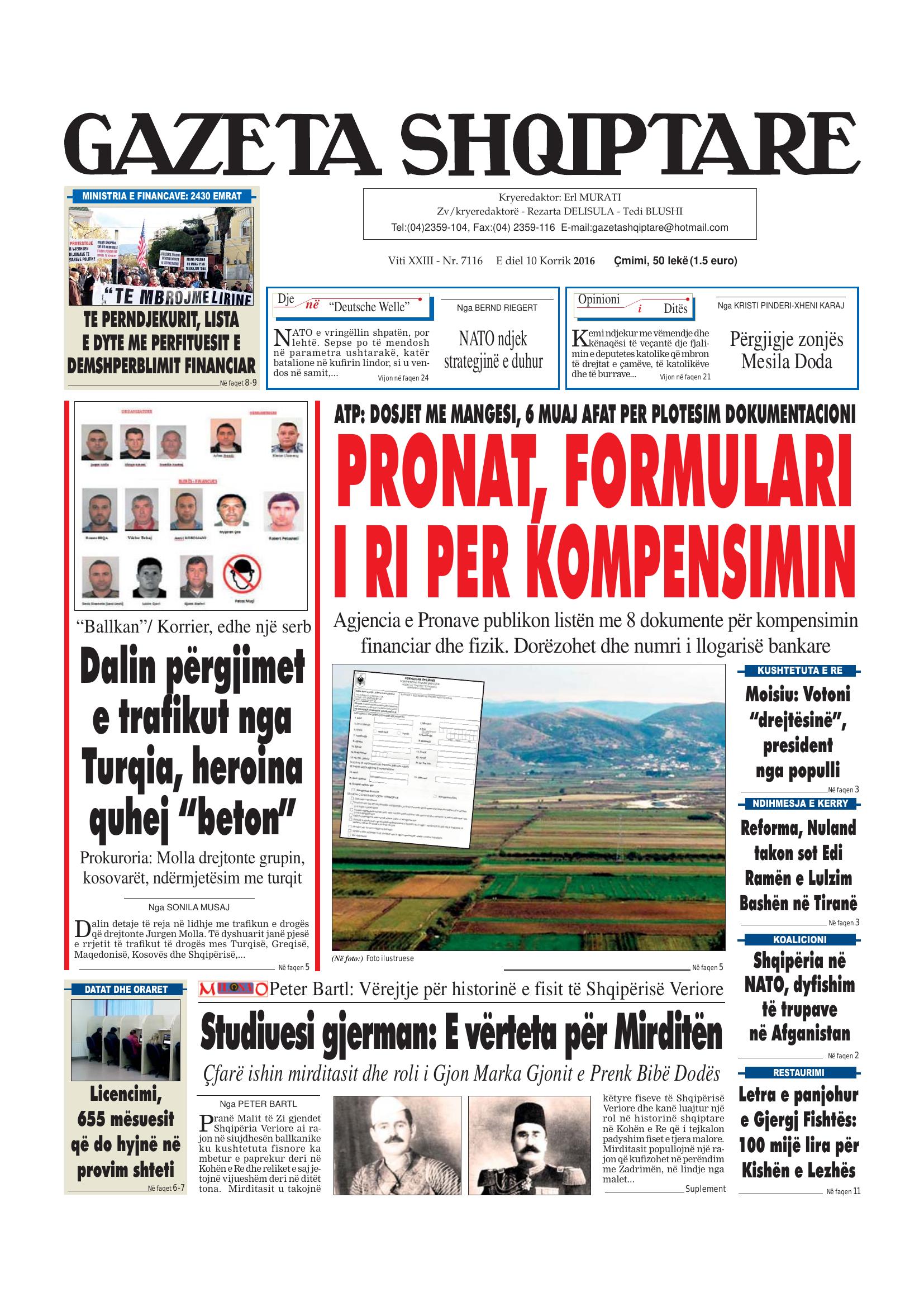 Gazeta Shqiptare 2016-07-10