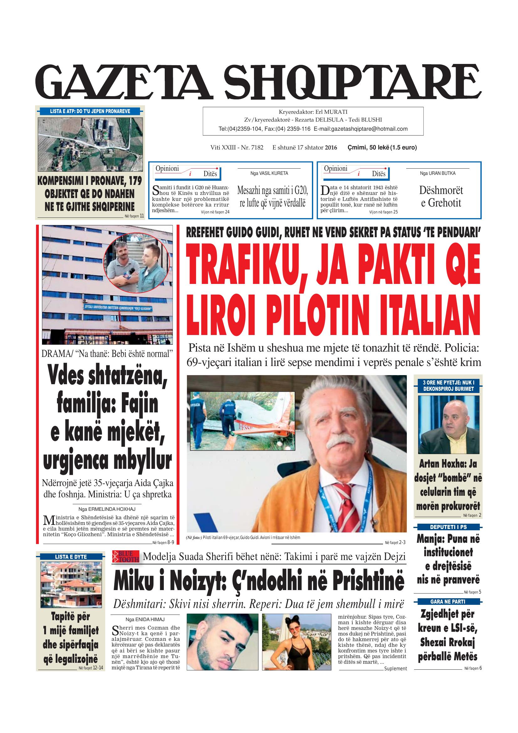 Gazeta Shqiptare 2016-09-17