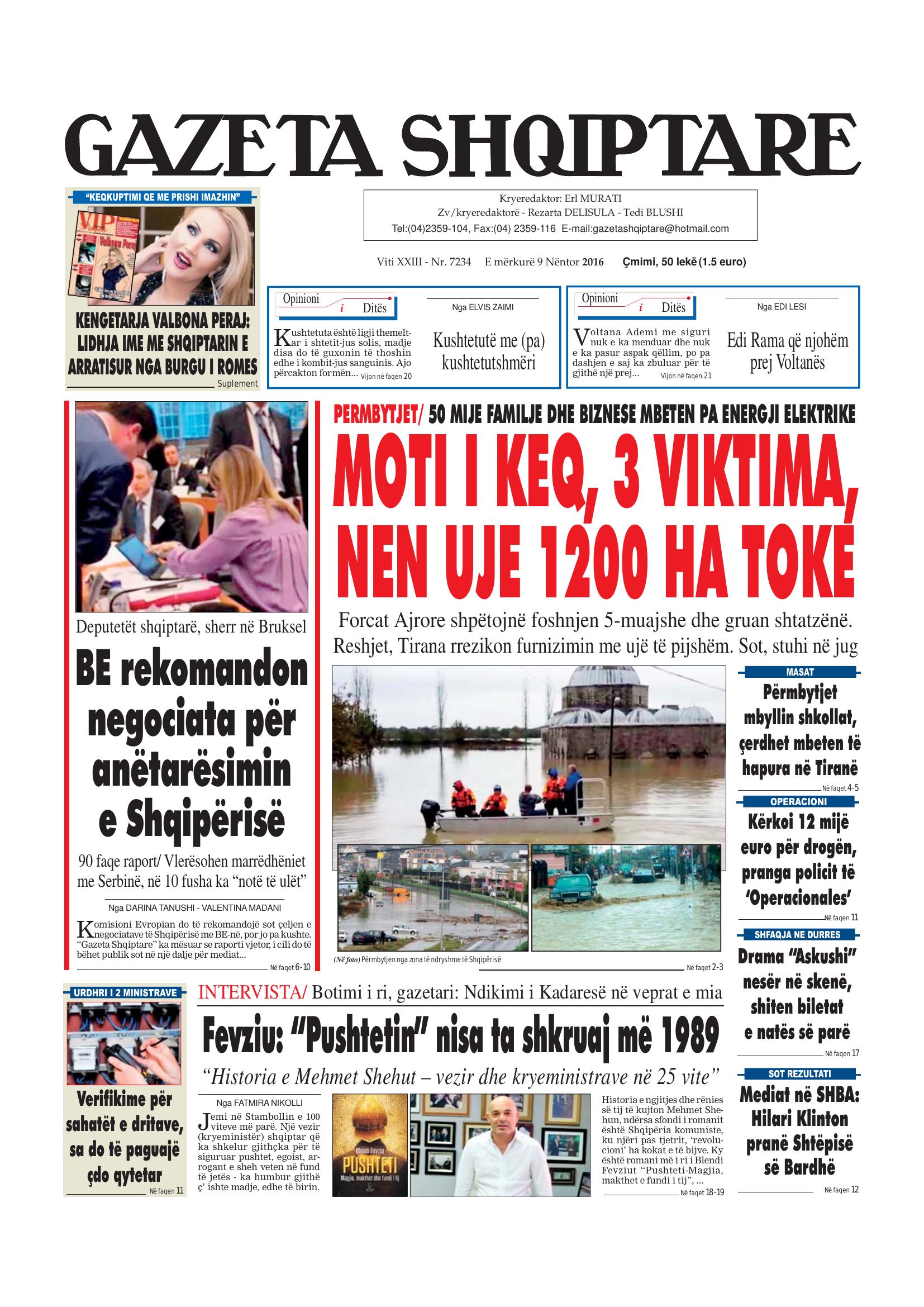 Gazeta Shqiptare 2016-11-09