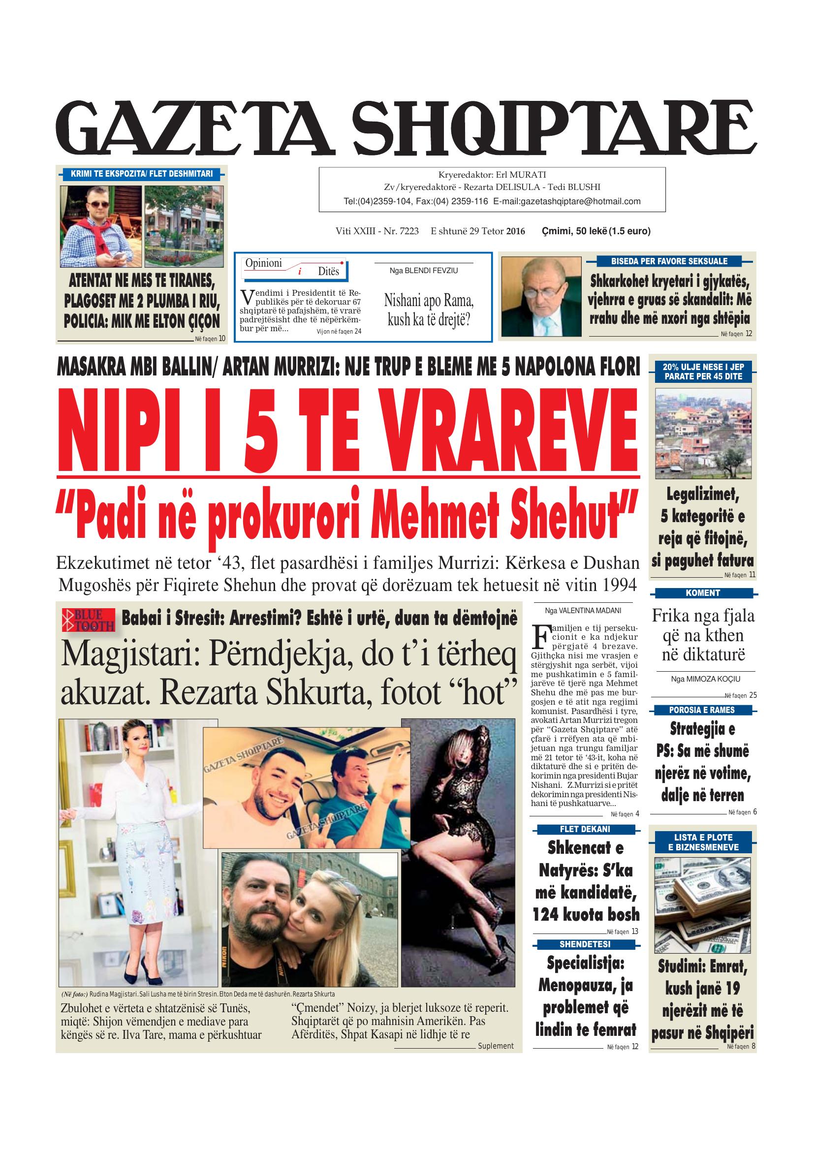 Gazeta Shqiptare 2016-10-29