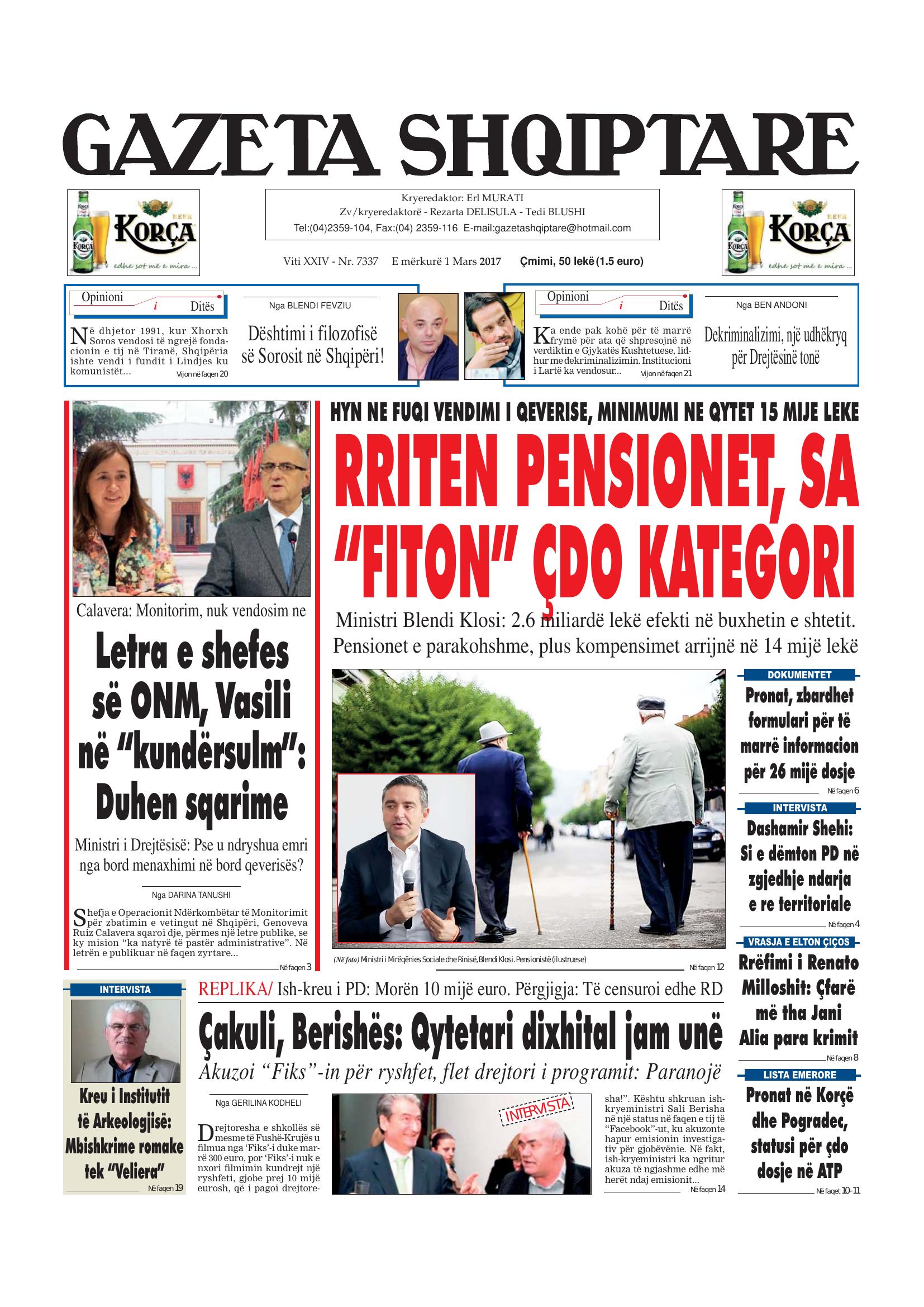 Gazeta Shqiptare 2017-03-01