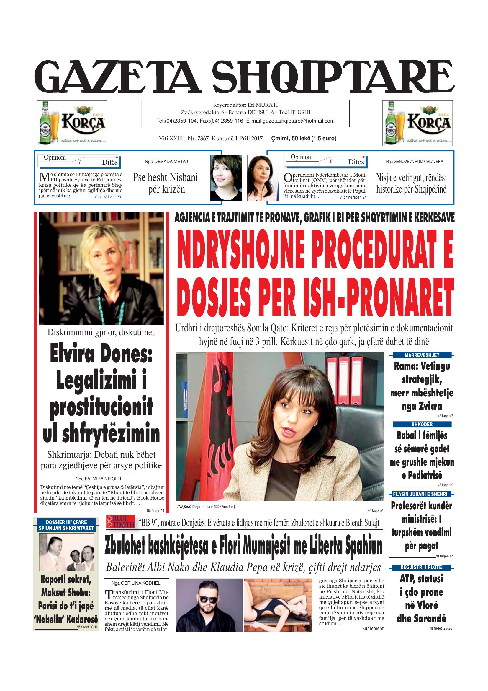 Gazeta Shqiptare 2017-04-01