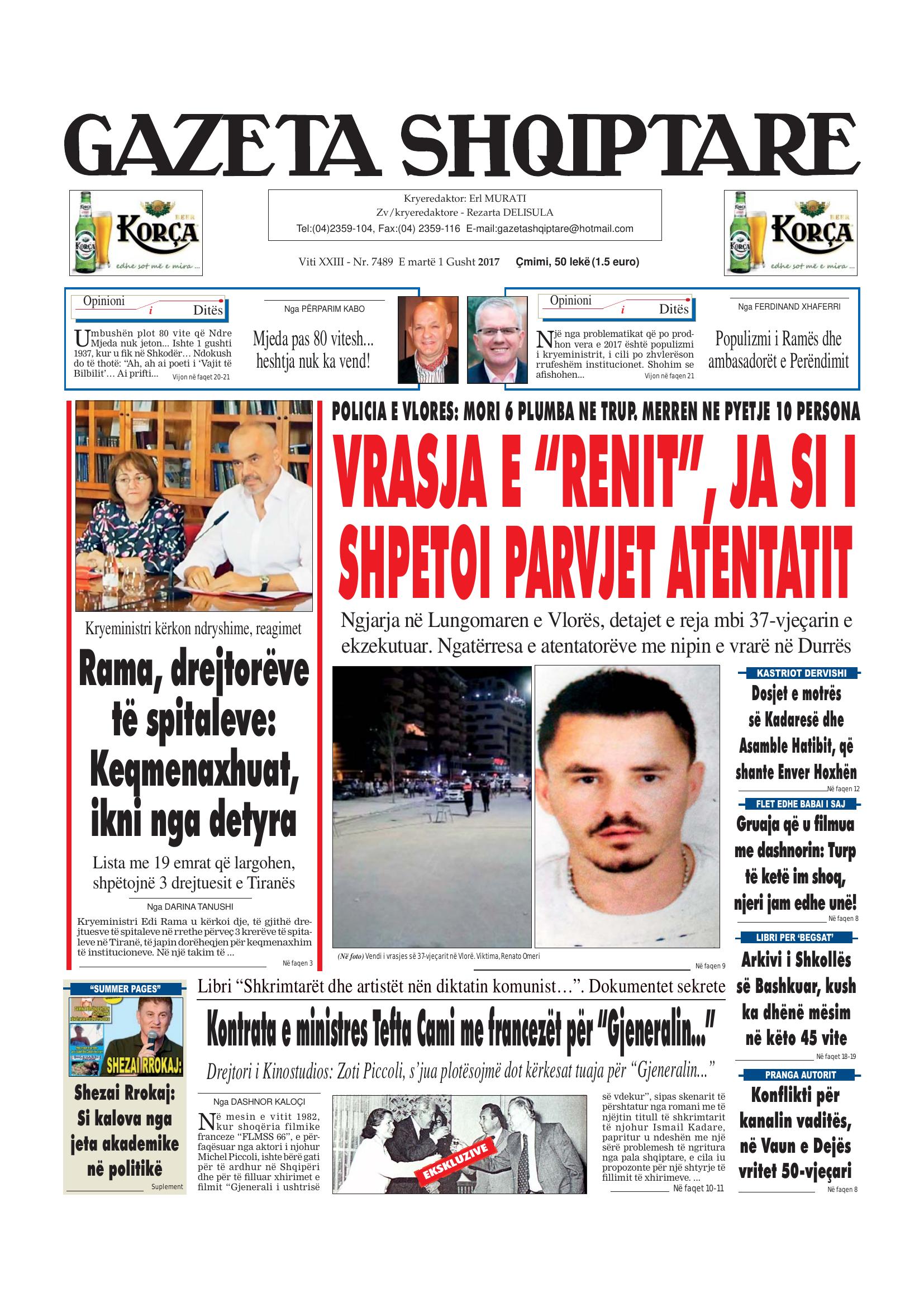 Gazeta Shqiptare 2017-08-01