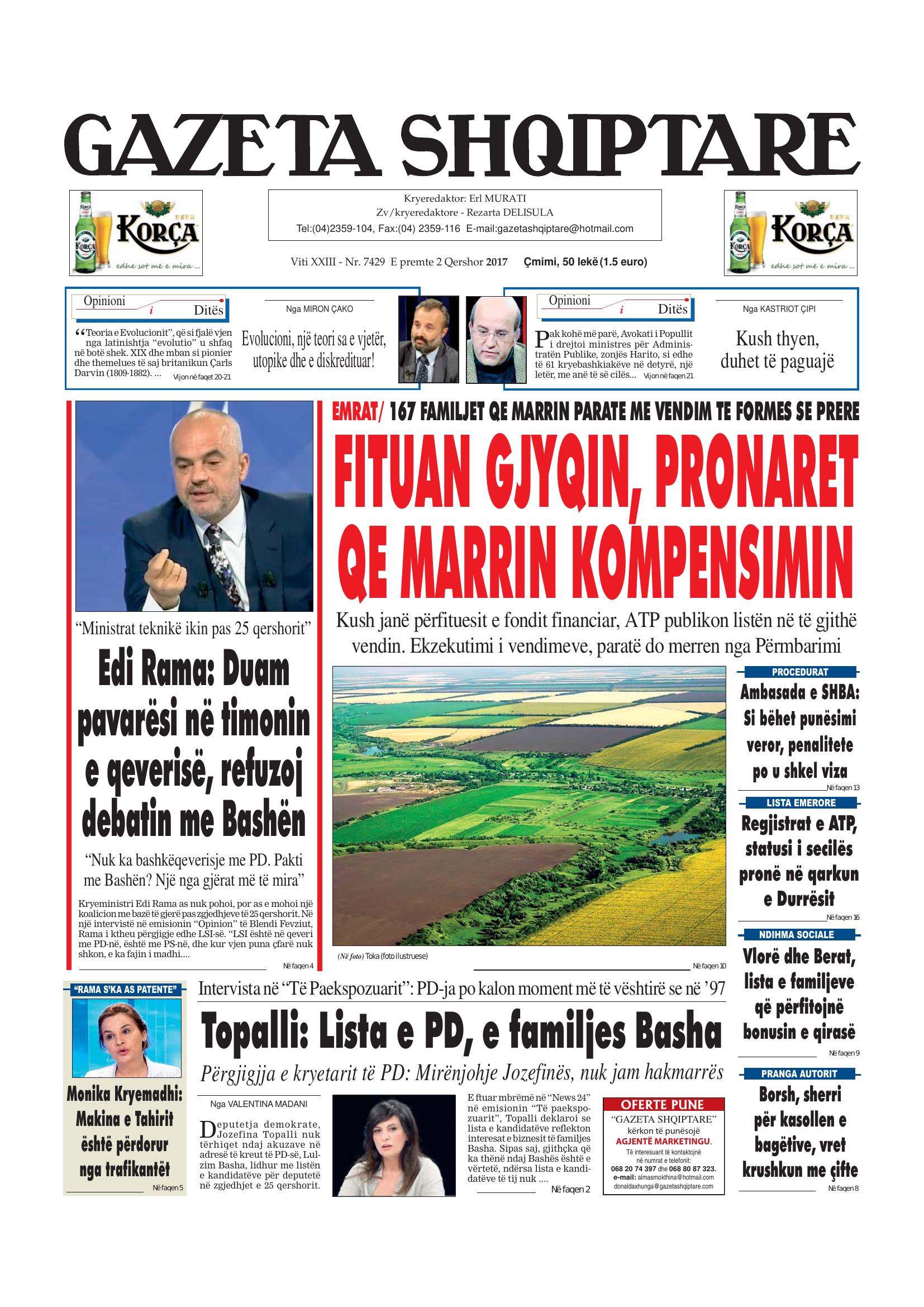 Gazeta Shqiptare 2017-06-02