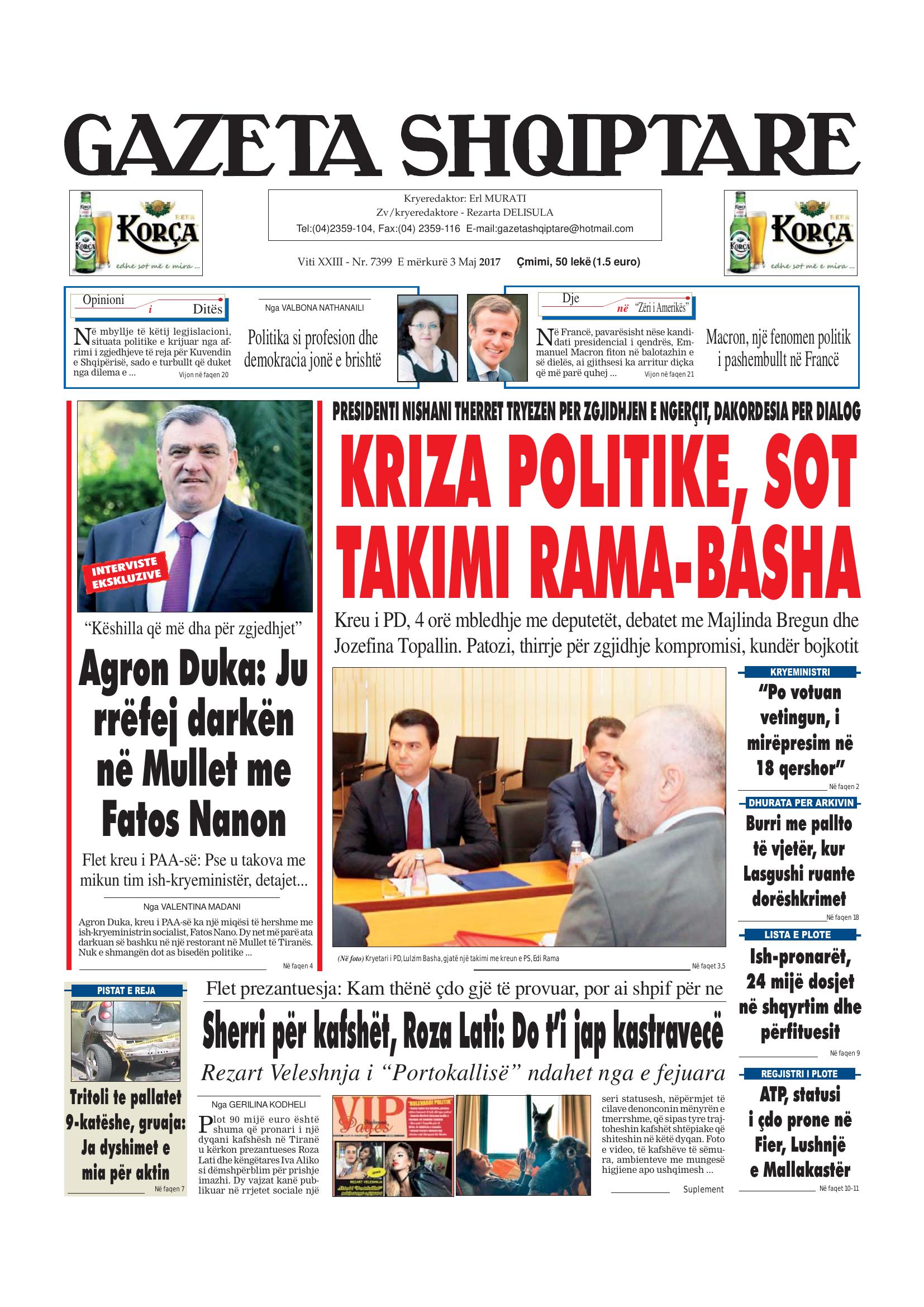 Gazeta Shqiptare 2017-05-03