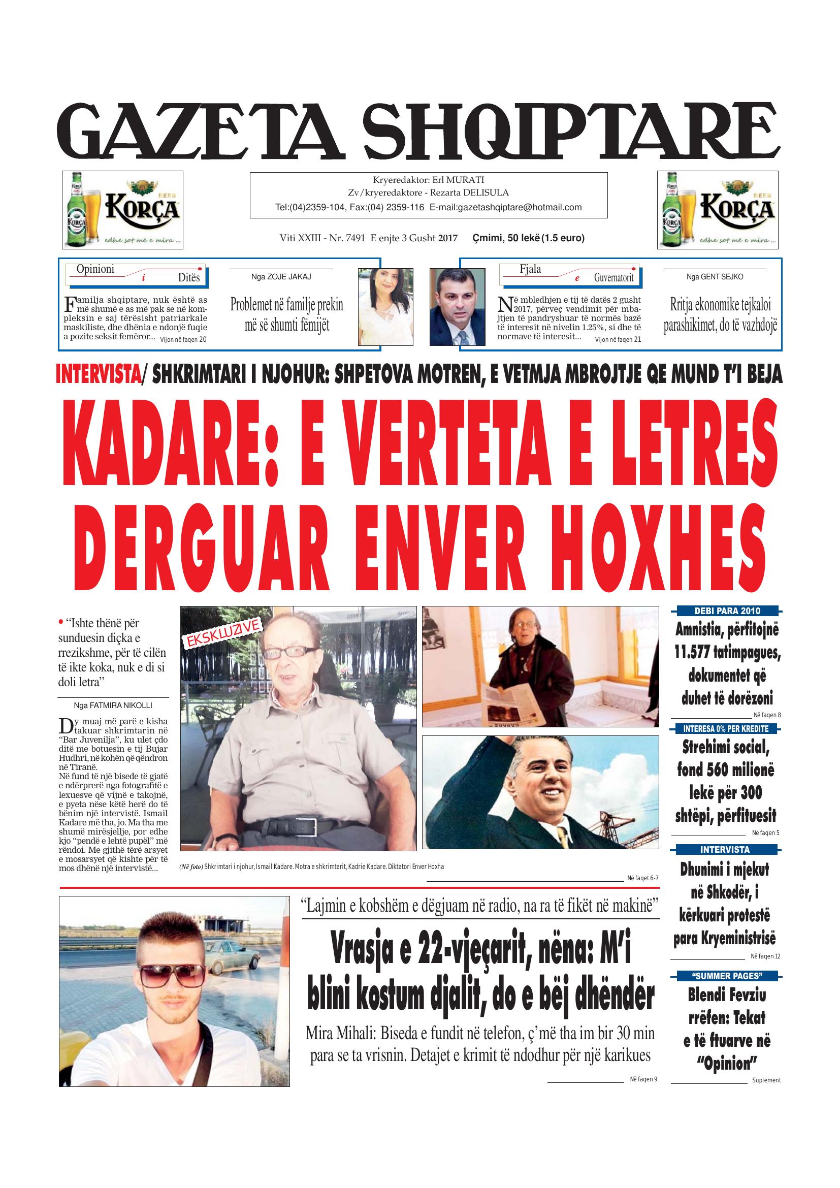 Gazeta Shqiptare 2017-08-03