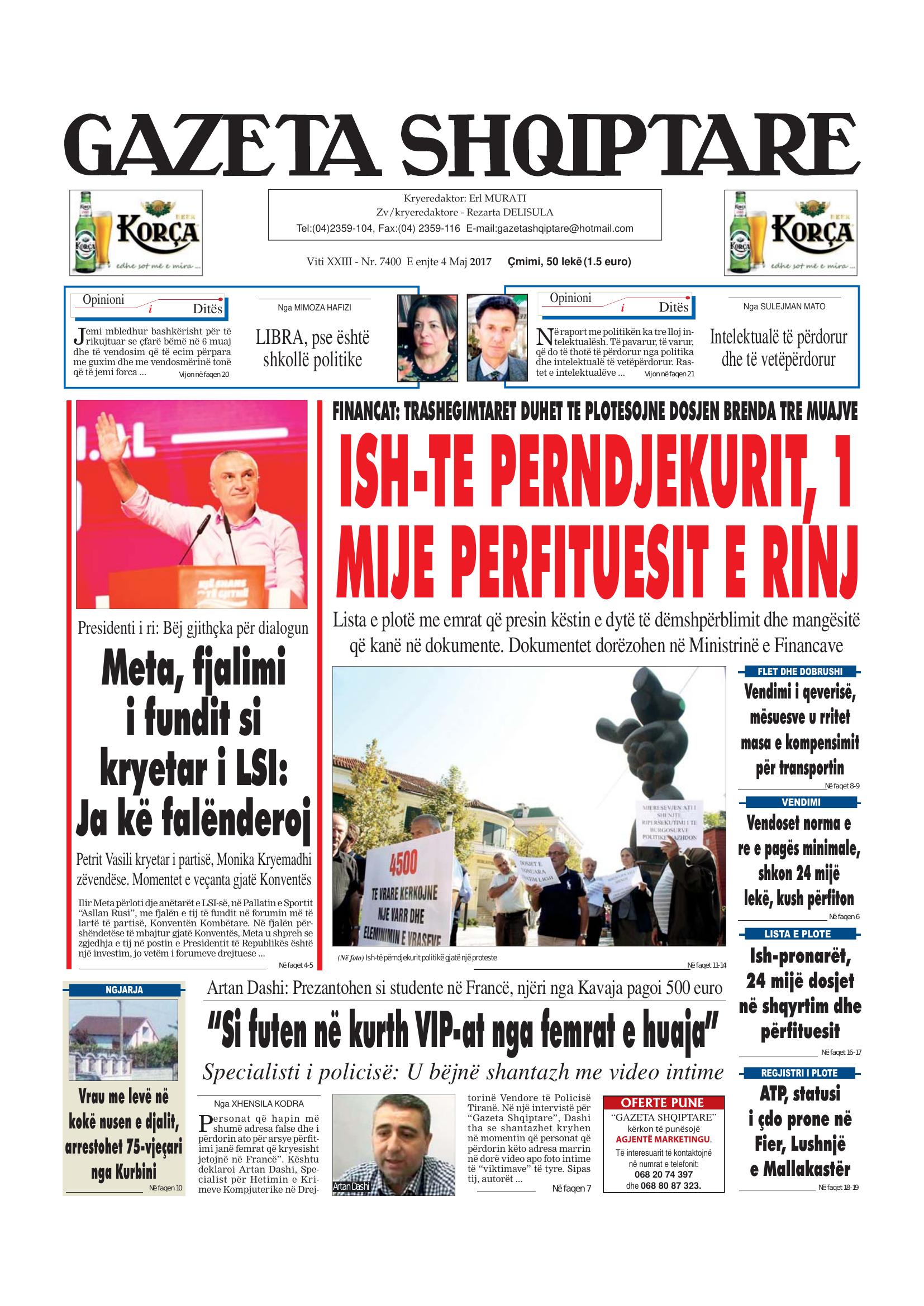 Gazeta Shqiptare 2017-05-04