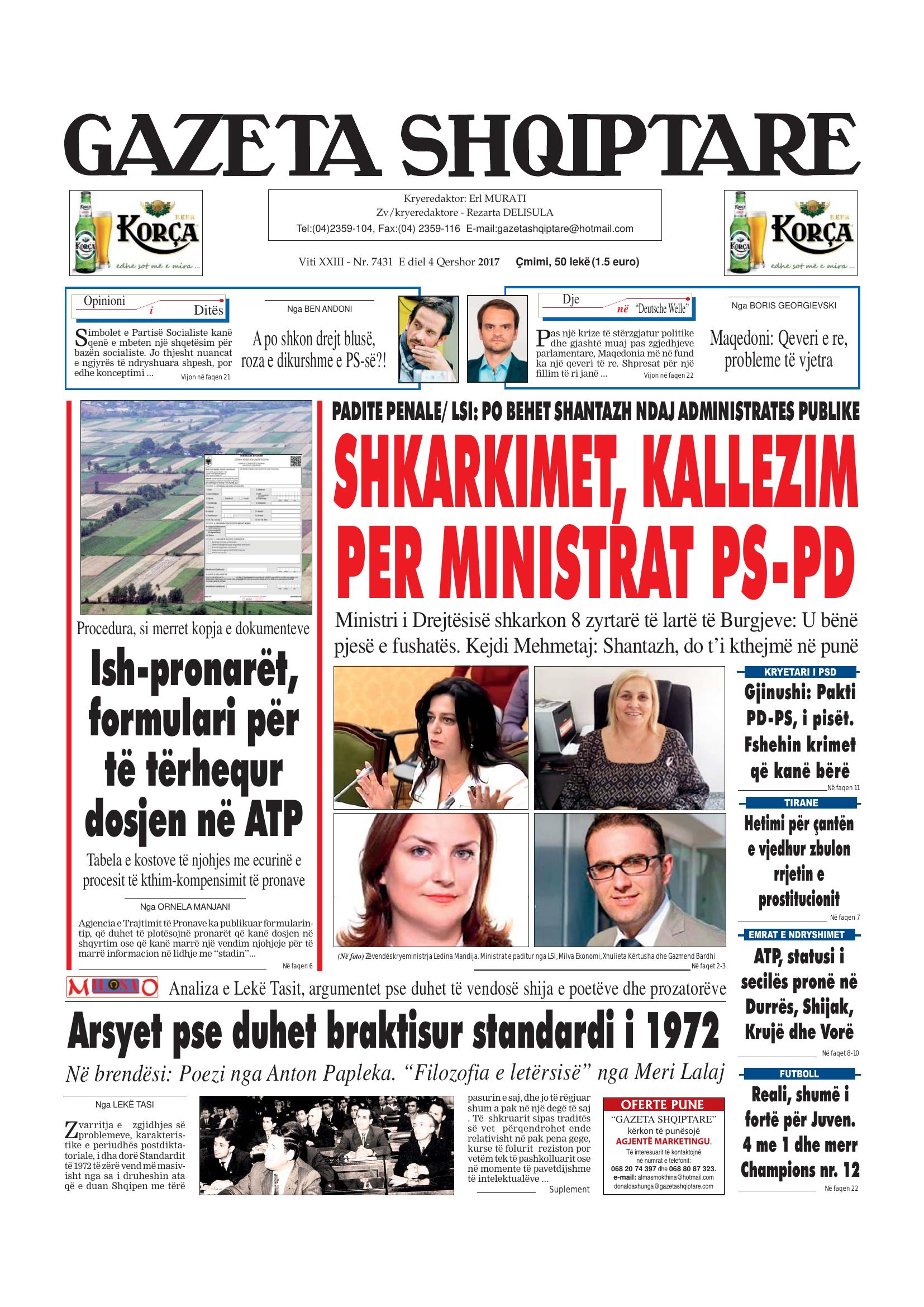 Gazeta Shqiptare 2017-06-04