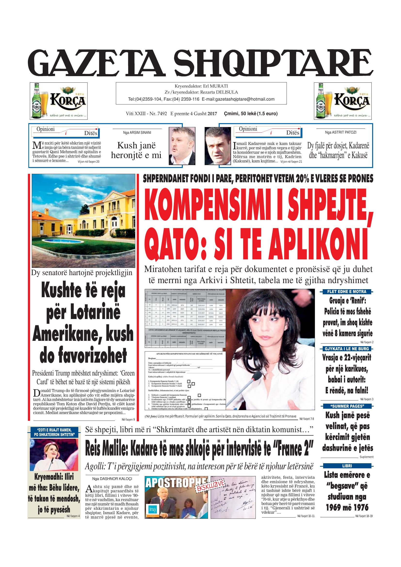 Gazeta Shqiptare 2017-08-04