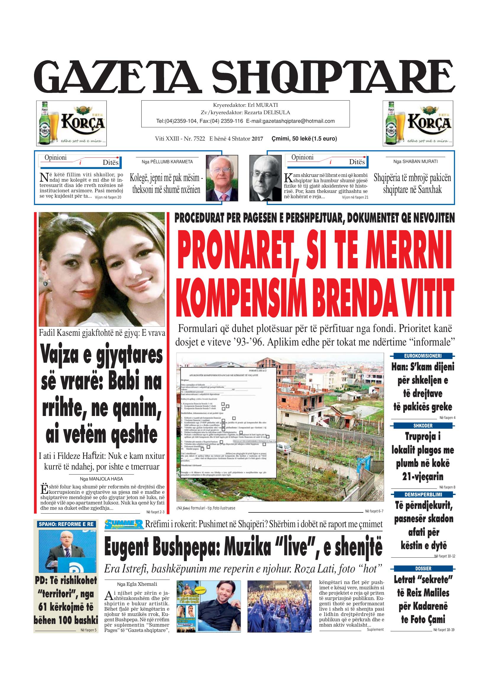 Gazeta Shqiptare 2017-09-04
