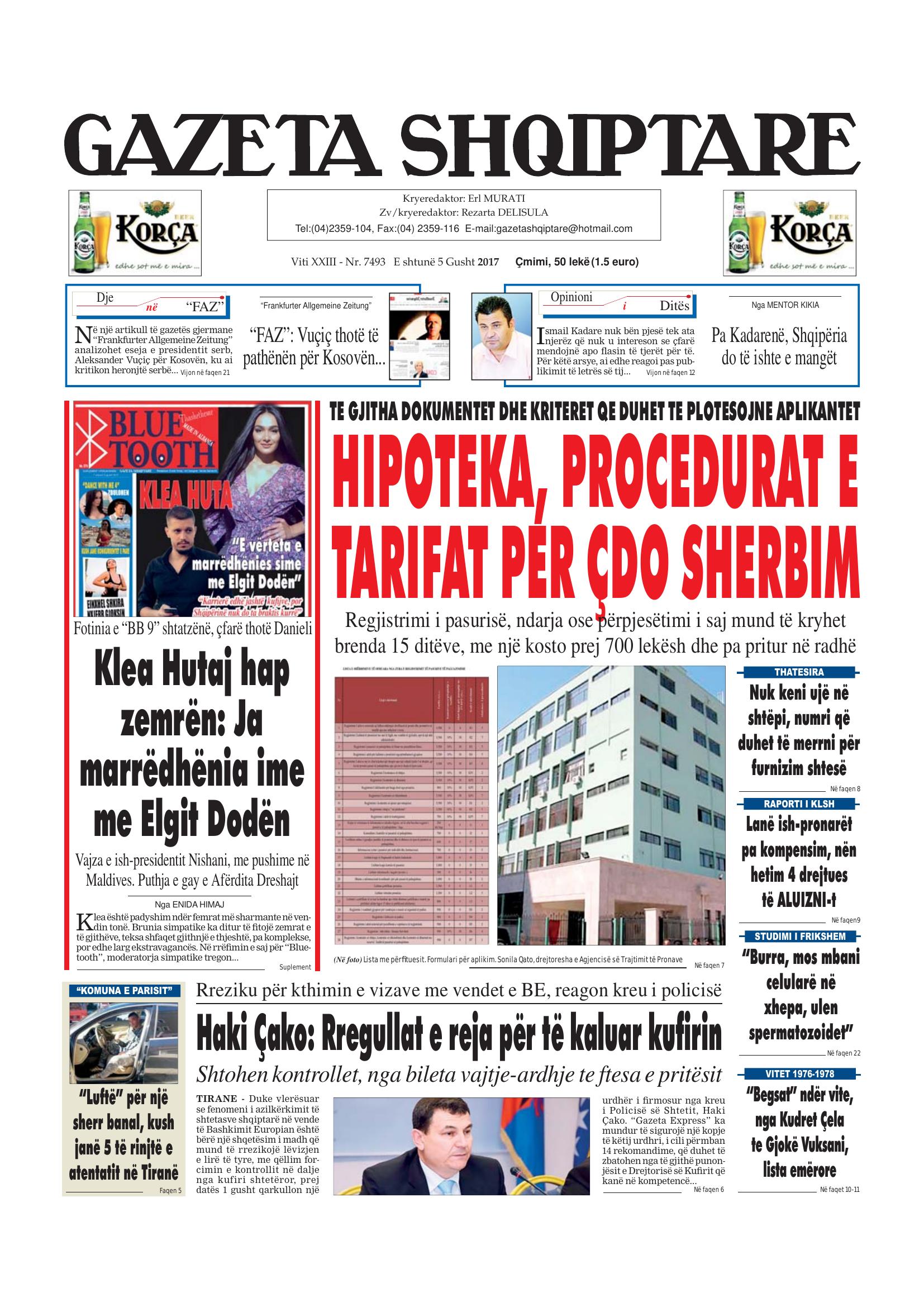 Gazeta Shqiptare 2017-08-05