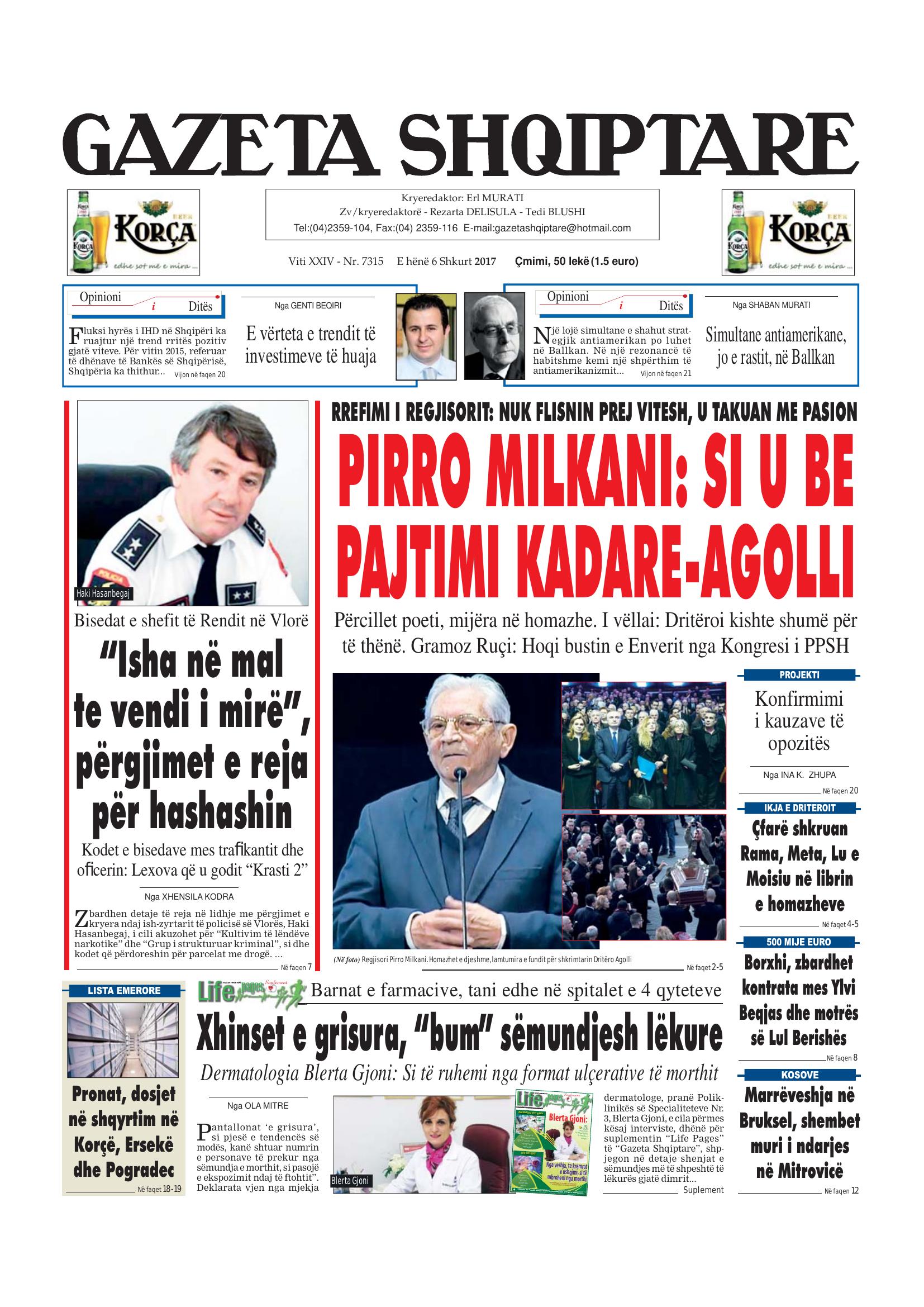 Gazeta Shqiptare 2017-02-06