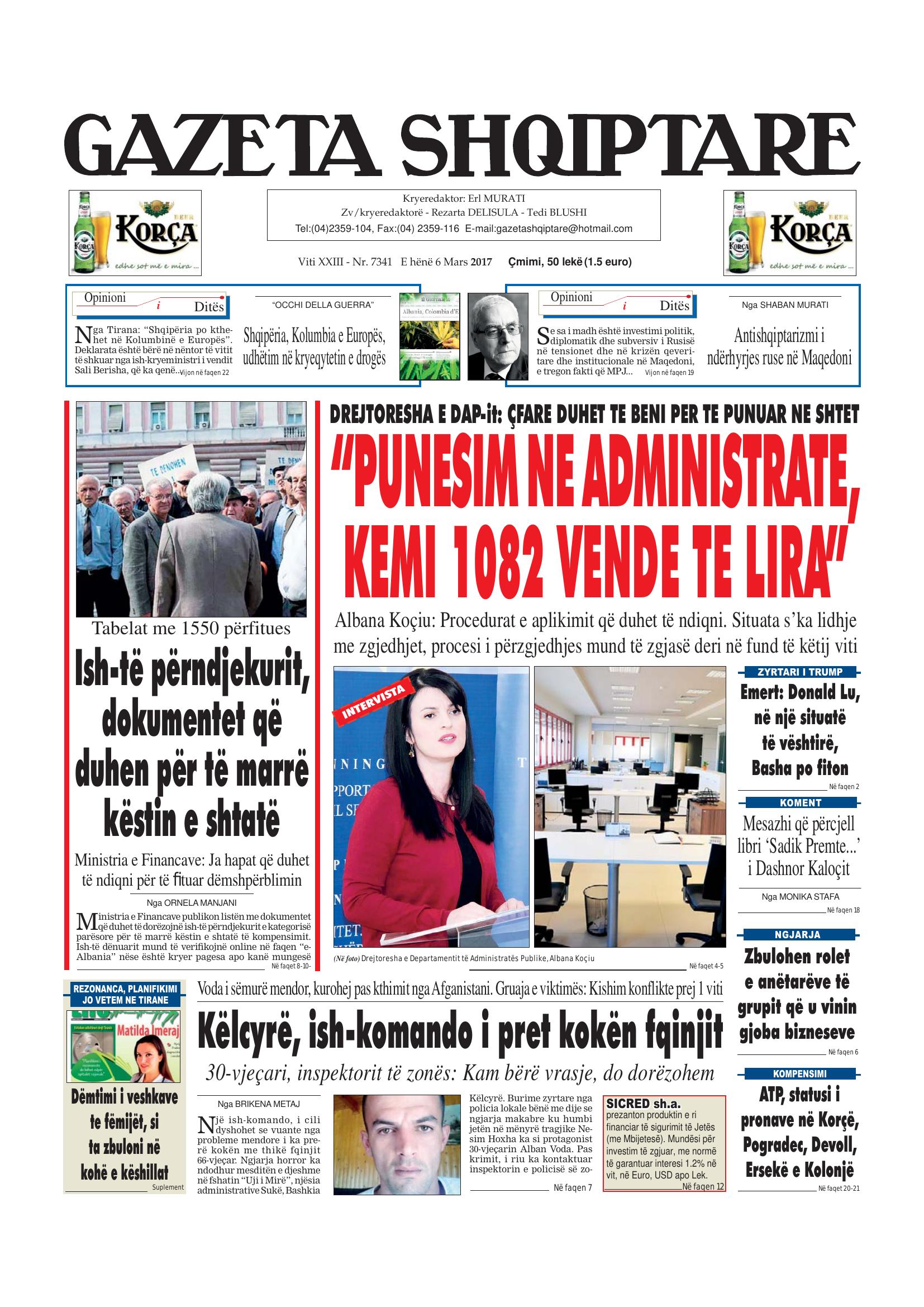 Gazeta Shqiptare 2017-03-06