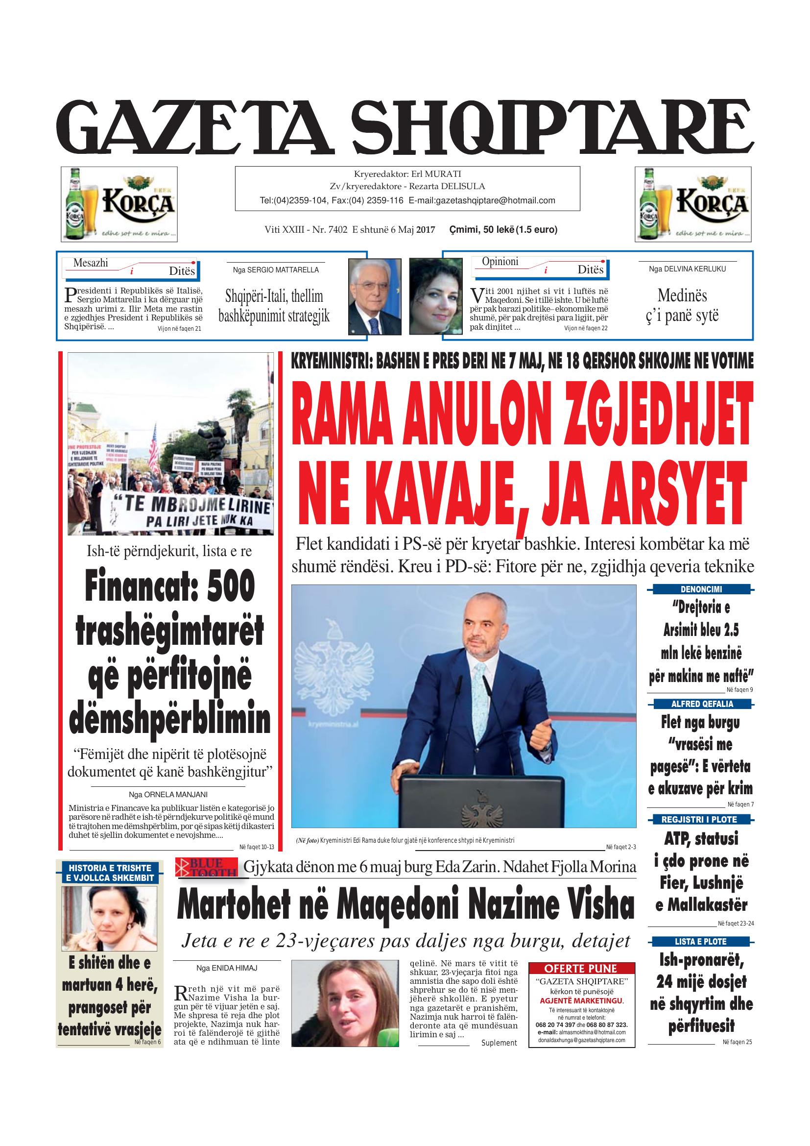 Gazeta Shqiptare 2017-05-06