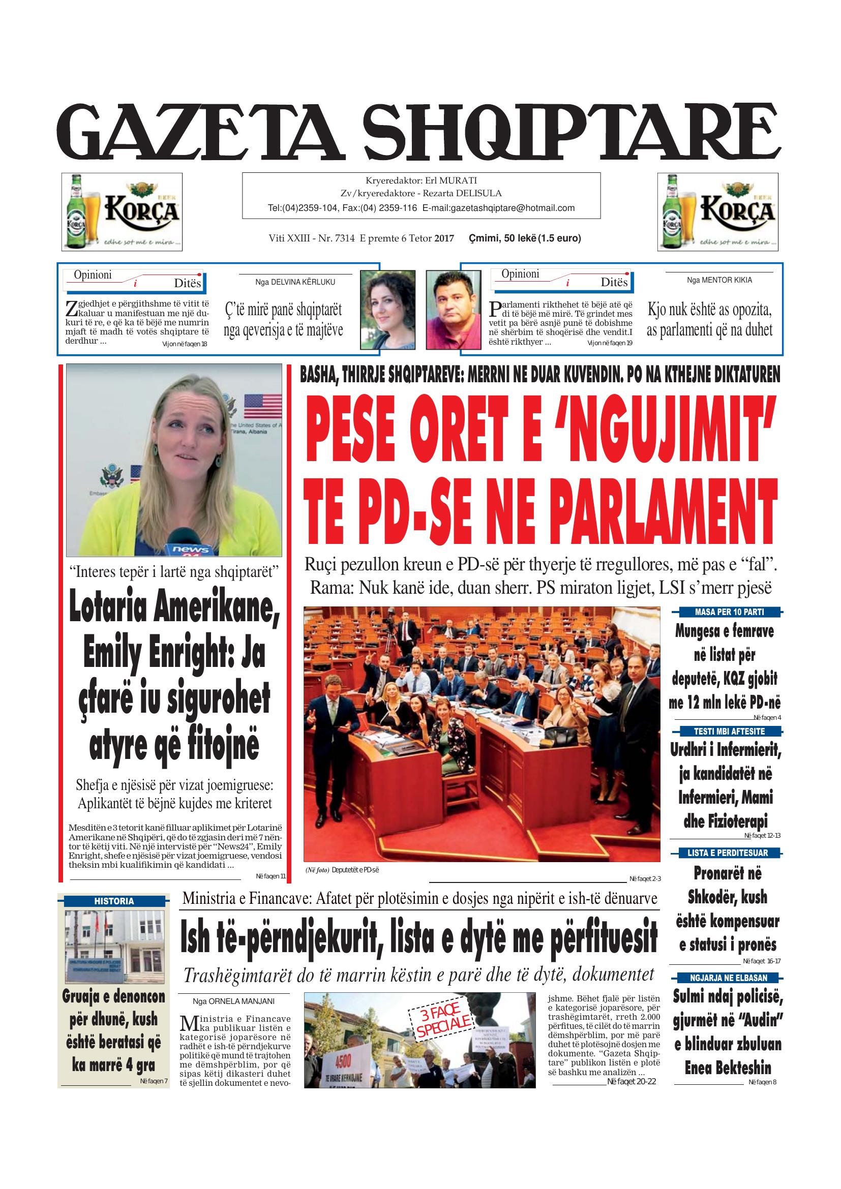 Gazeta Shqiptare 2017-10-06