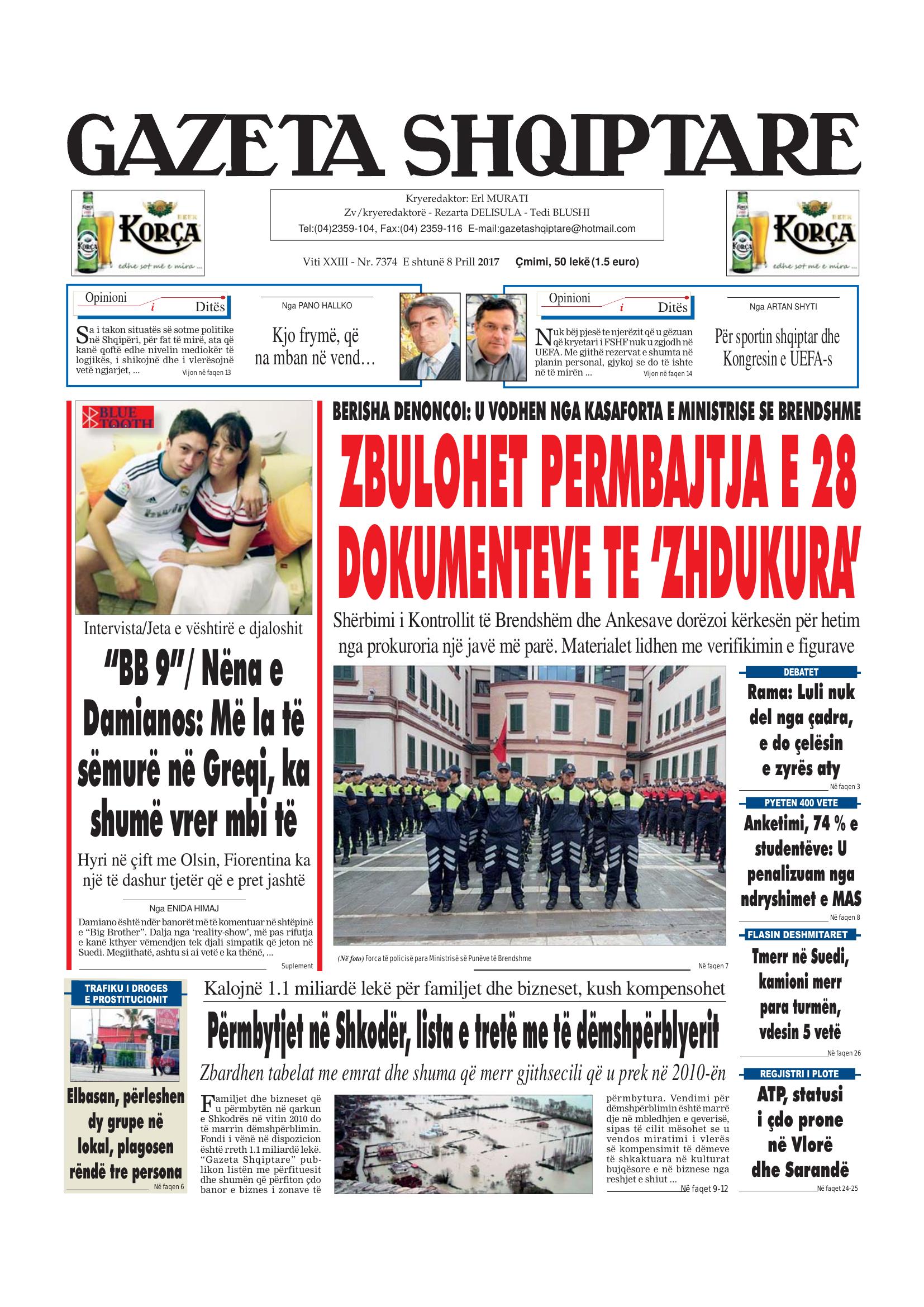 Gazeta Shqiptare 2017-04-08