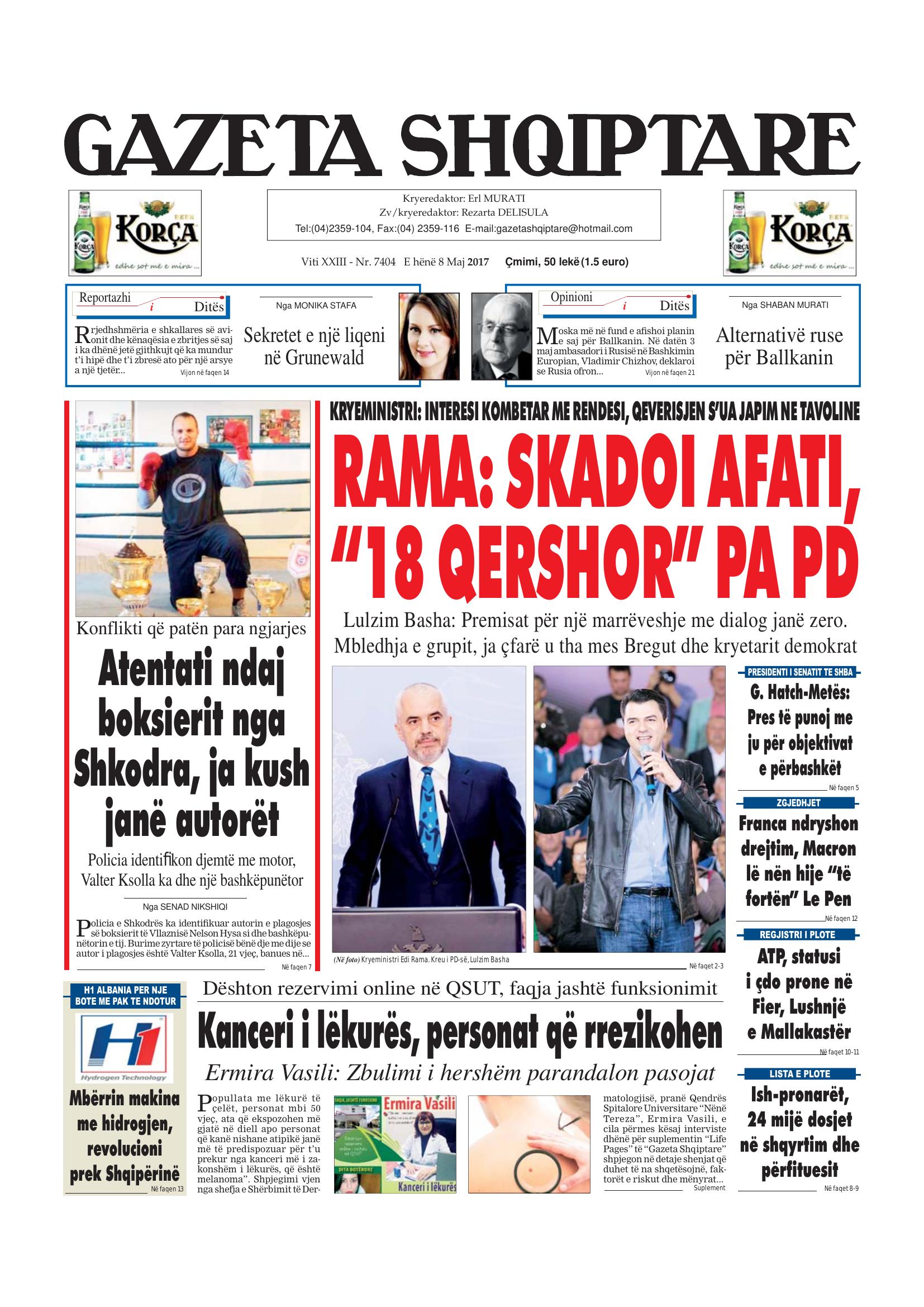 Gazeta Shqiptare 2017-05-08
