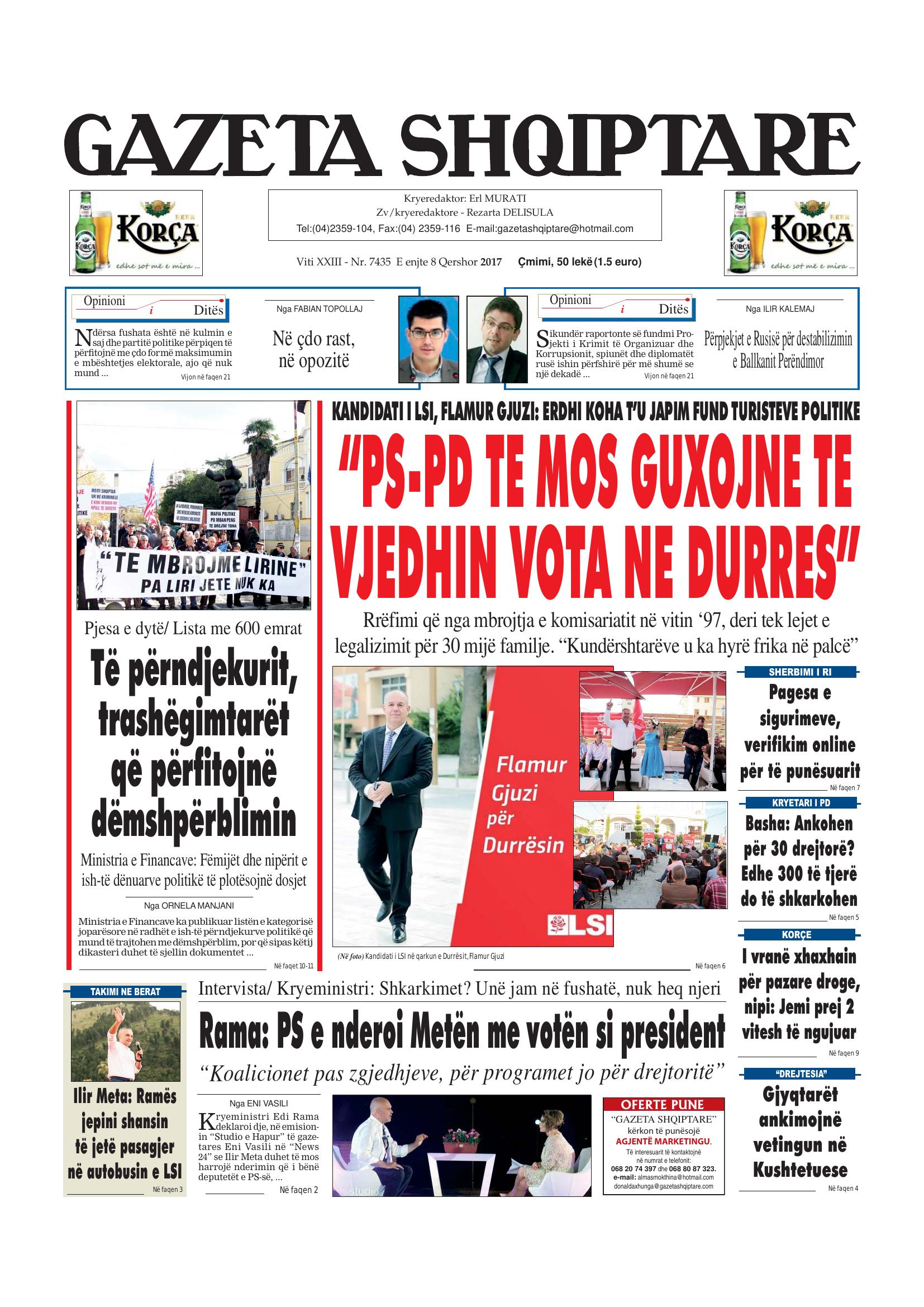 Gazeta Shqiptare 2017-06-08