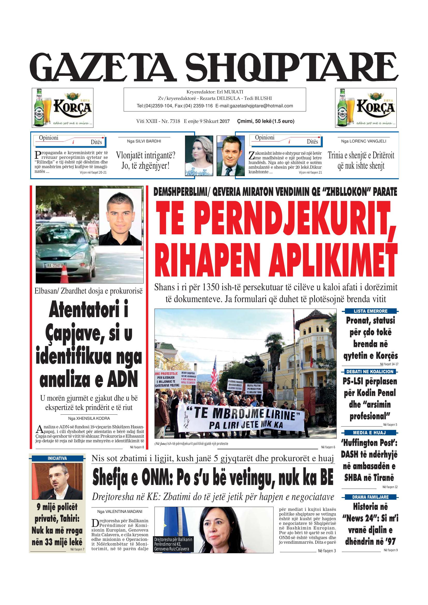 Gazeta Shqiptare 2017-02-09