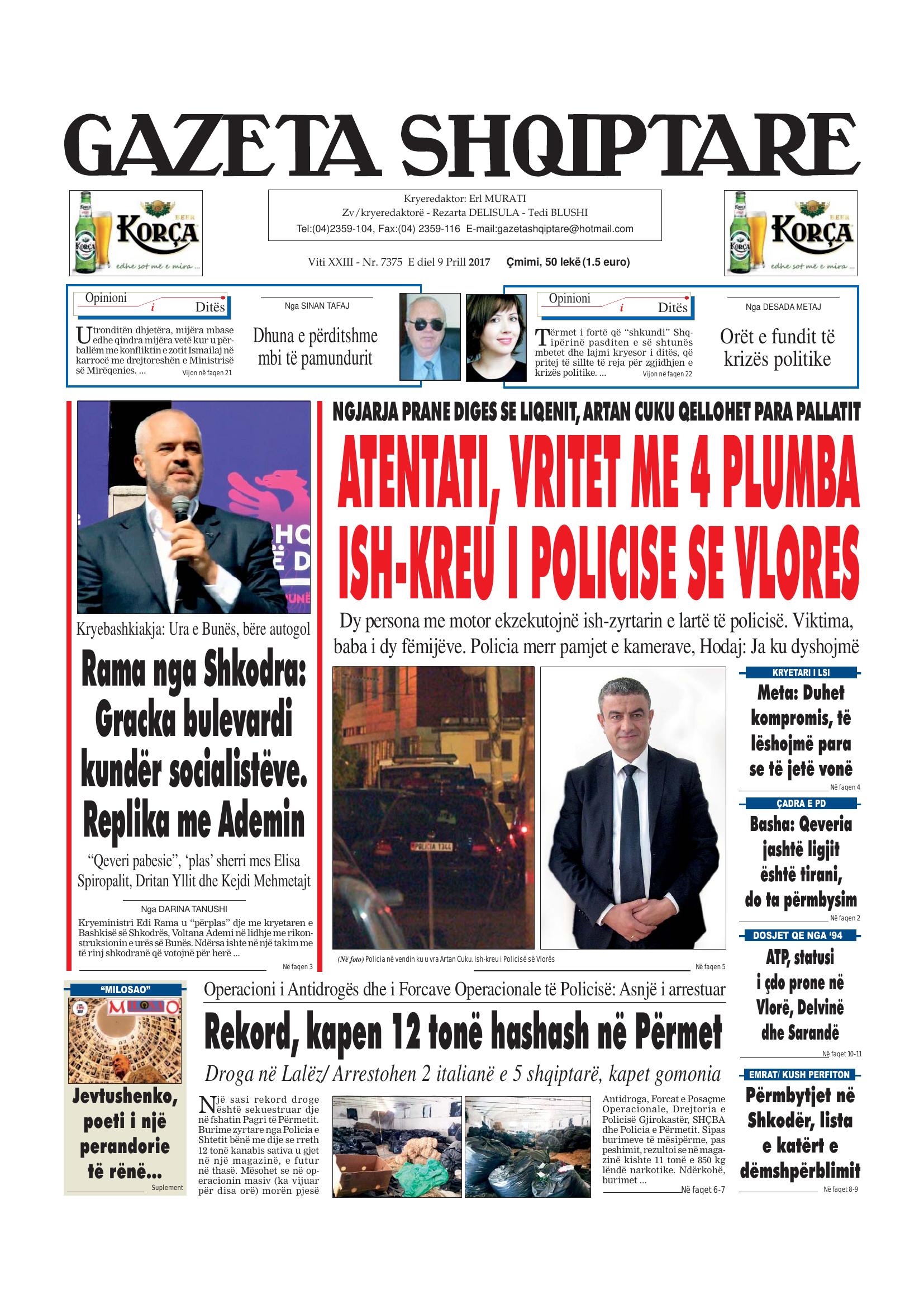 Gazeta Shqiptare 2017-04-09