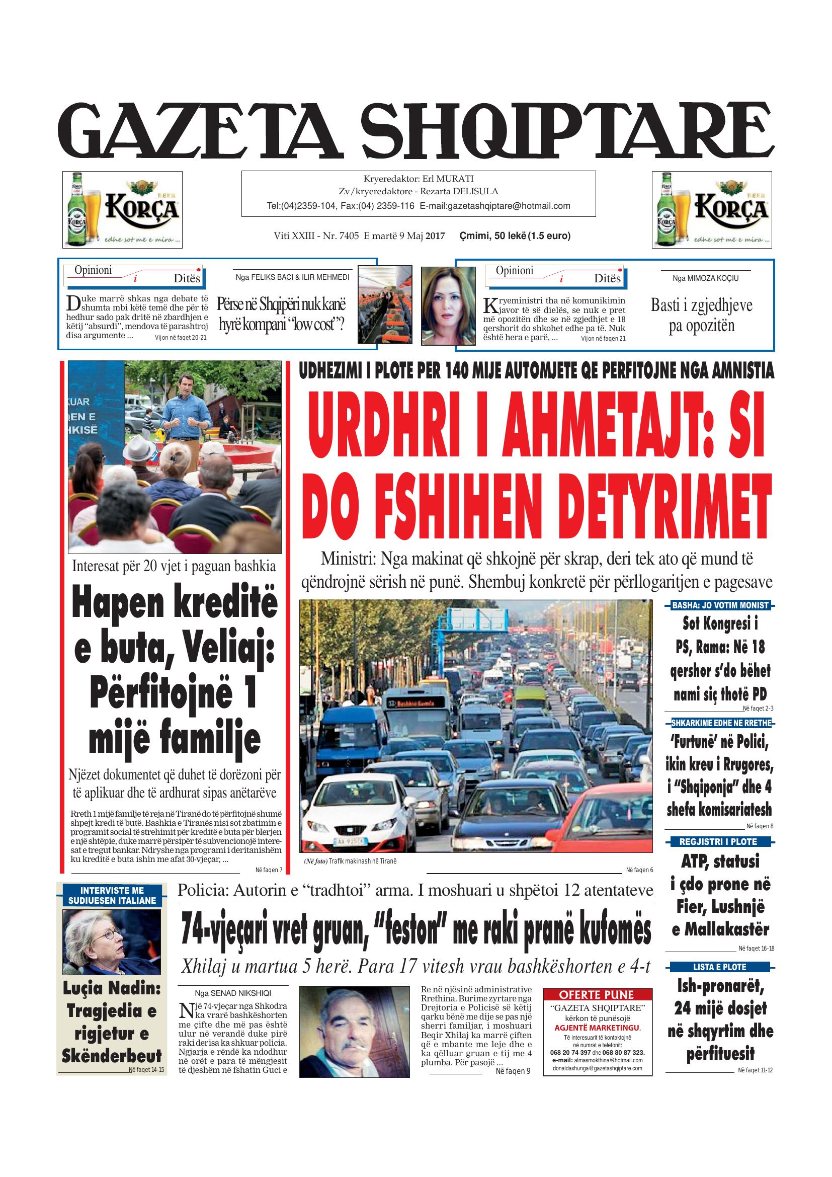 Gazeta Shqiptare 2017-05-09