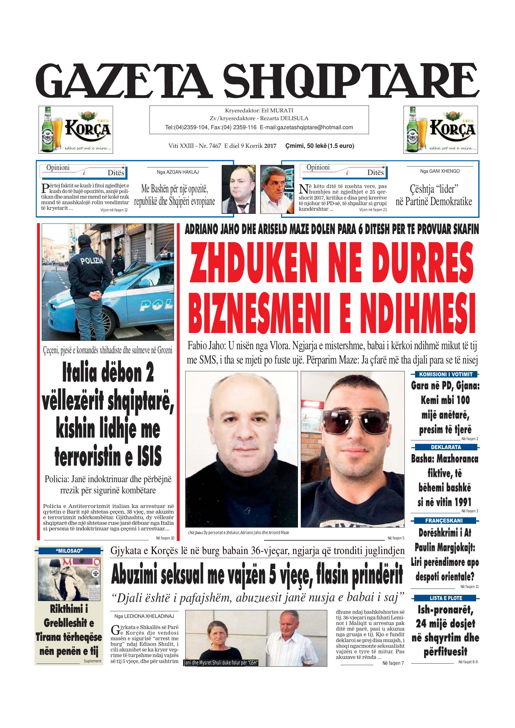 Gazeta Shqiptare 2017-07-09
