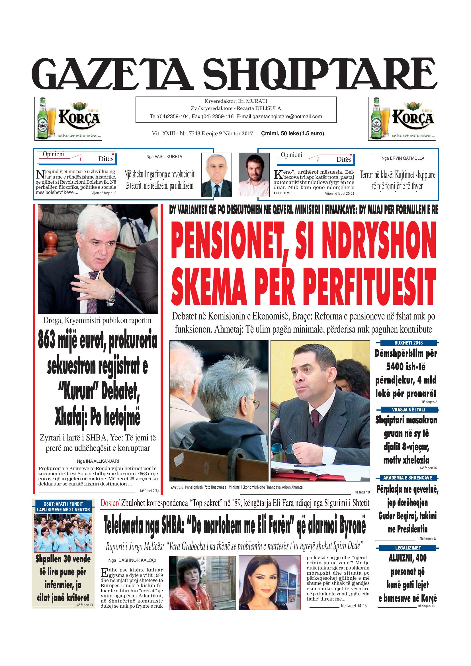 Gazeta Shqiptare 2017-11-09