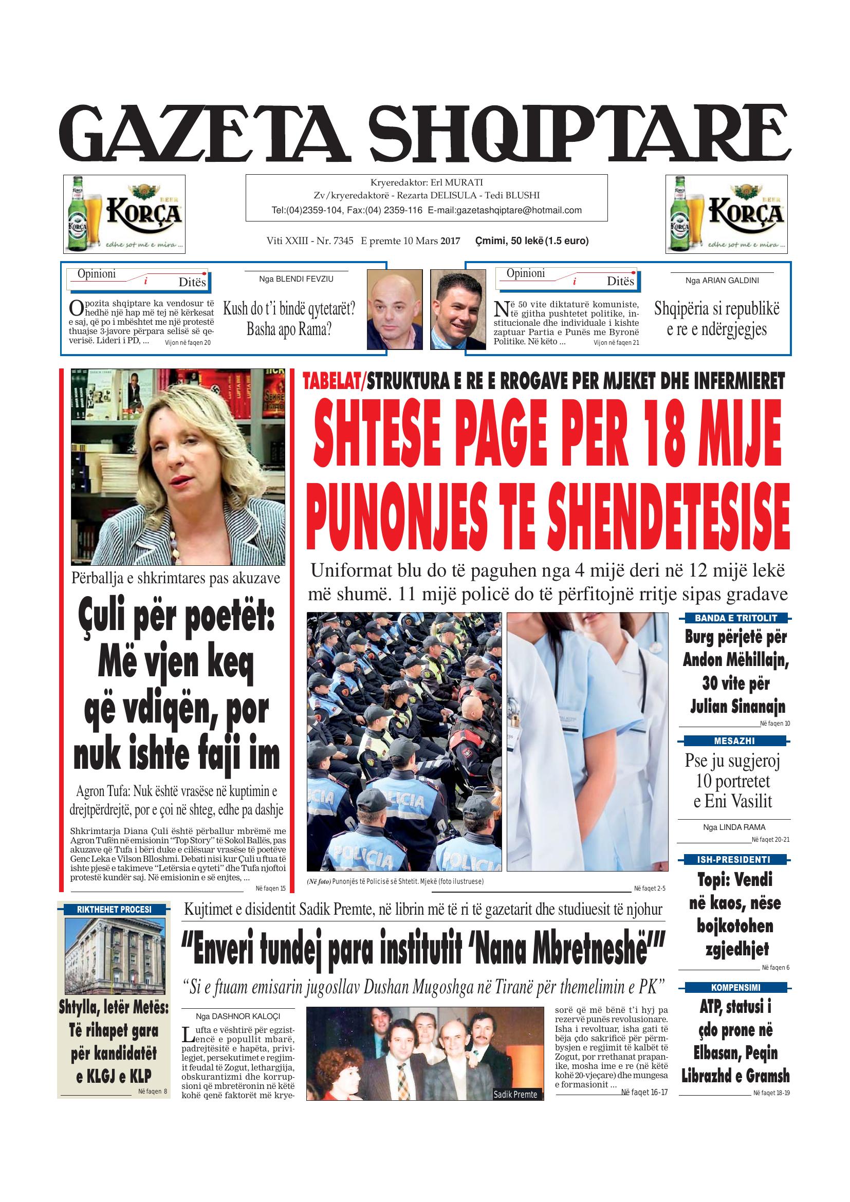 Gazeta Shqiptare 2017-03-10