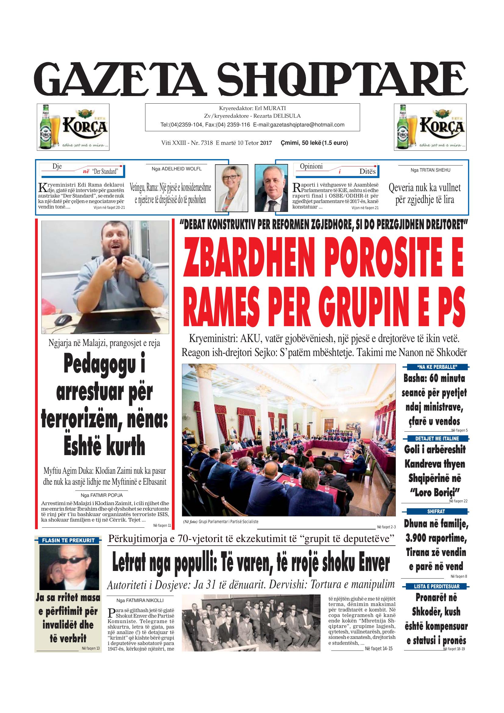 Gazeta Shqiptare 2017-10-10