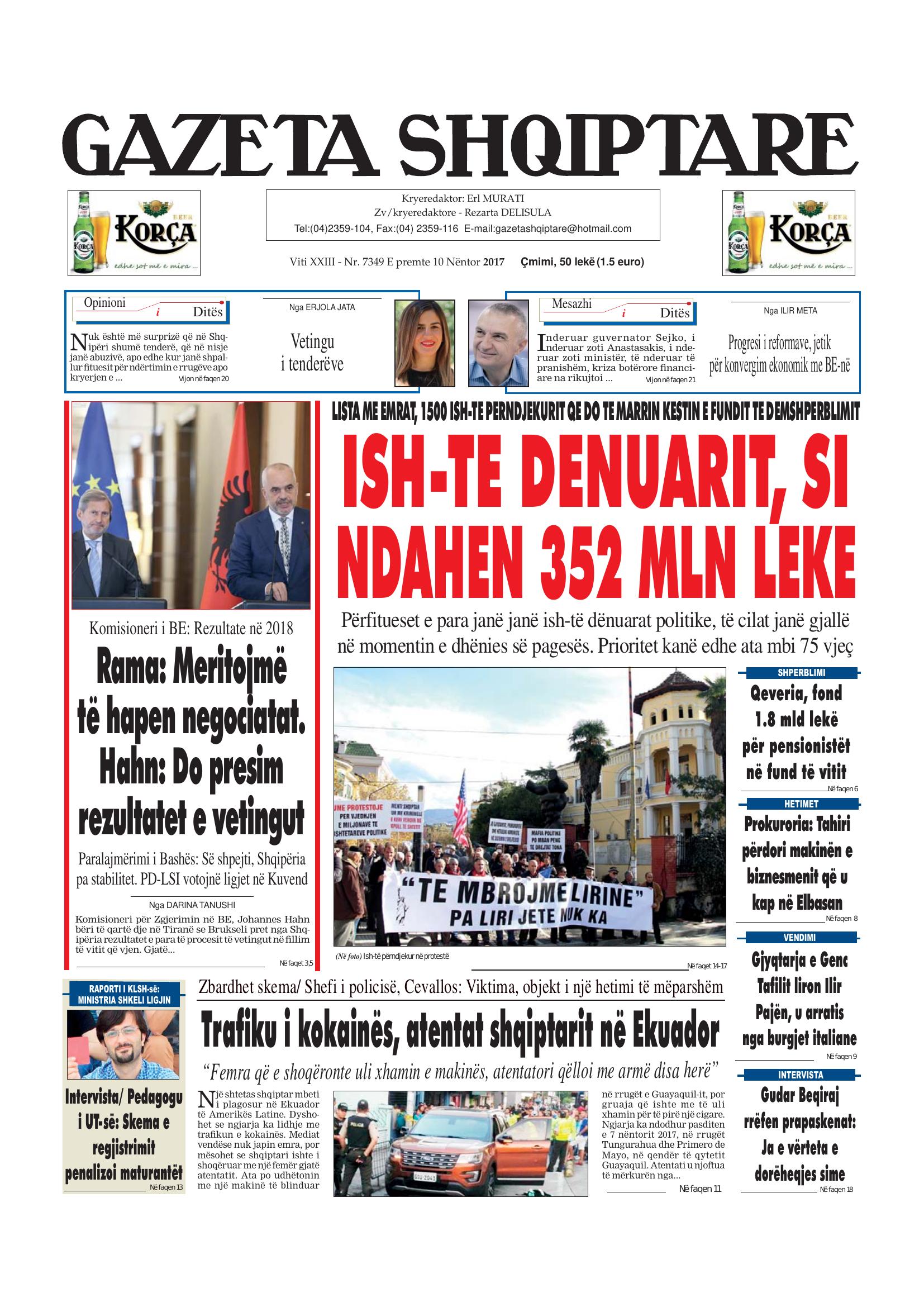 Gazeta Shqiptare 2017-11-10