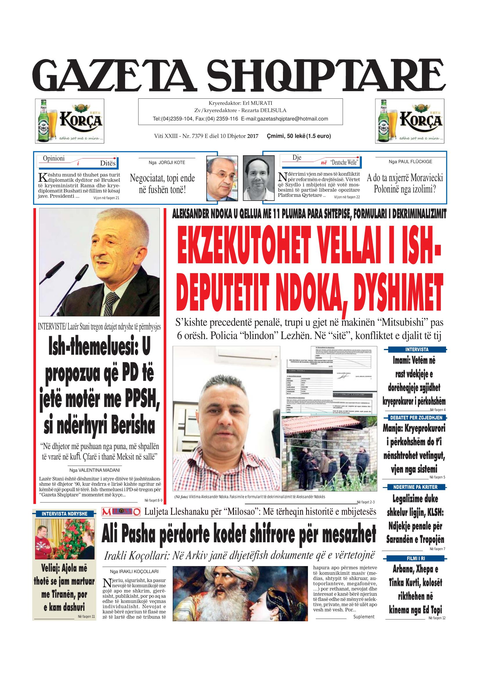 Gazeta Shqiptare 2017-12-10