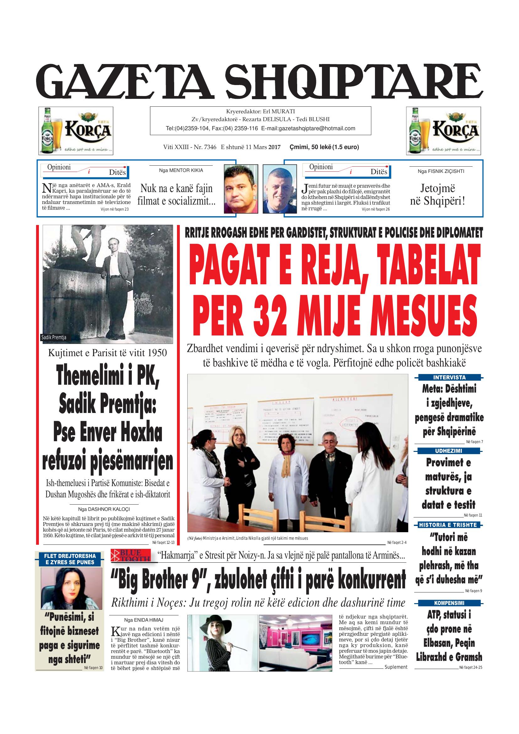 Gazeta Shqiptare 2017-03-11