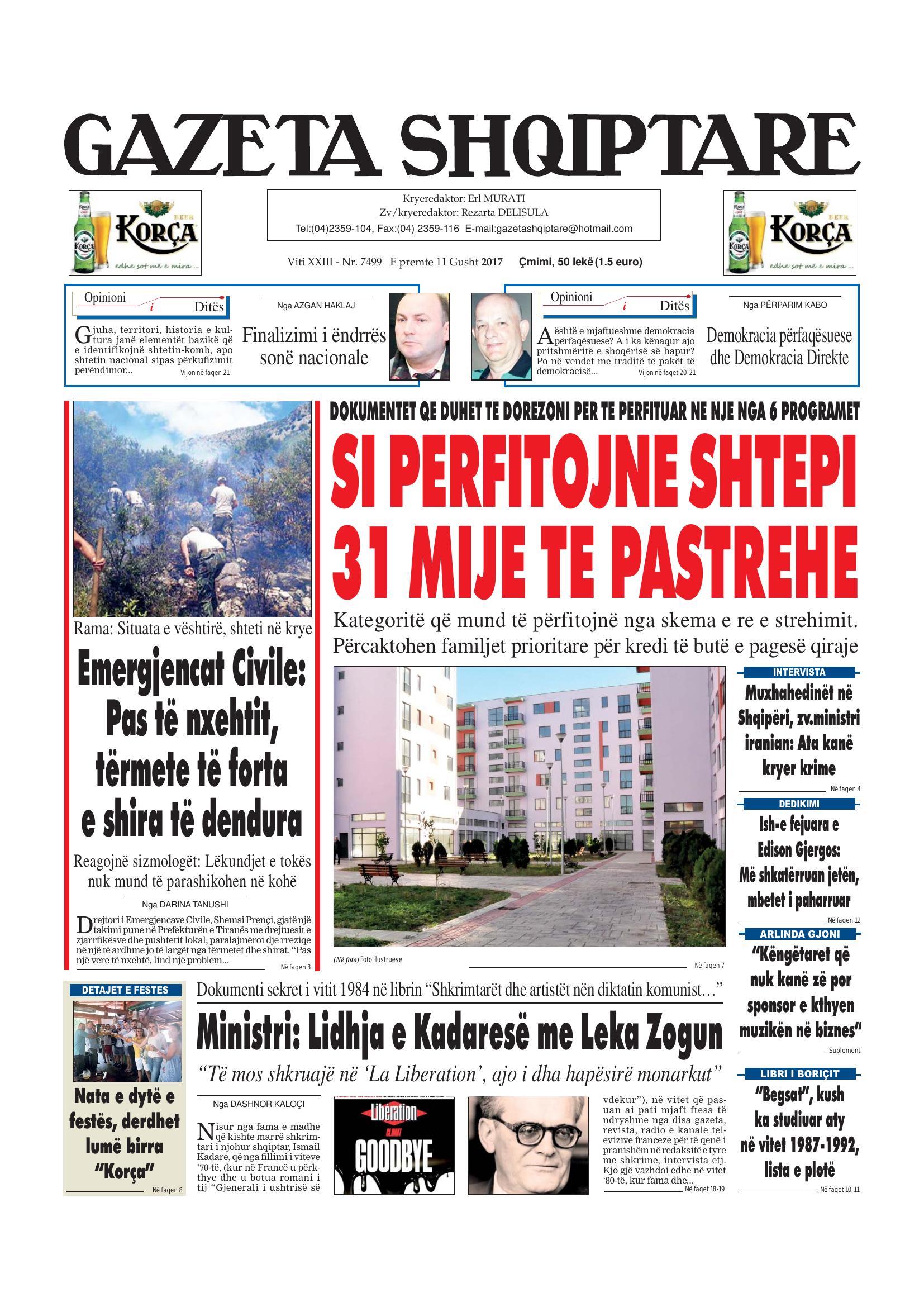 Gazeta Shqiptare 2017-08-11
