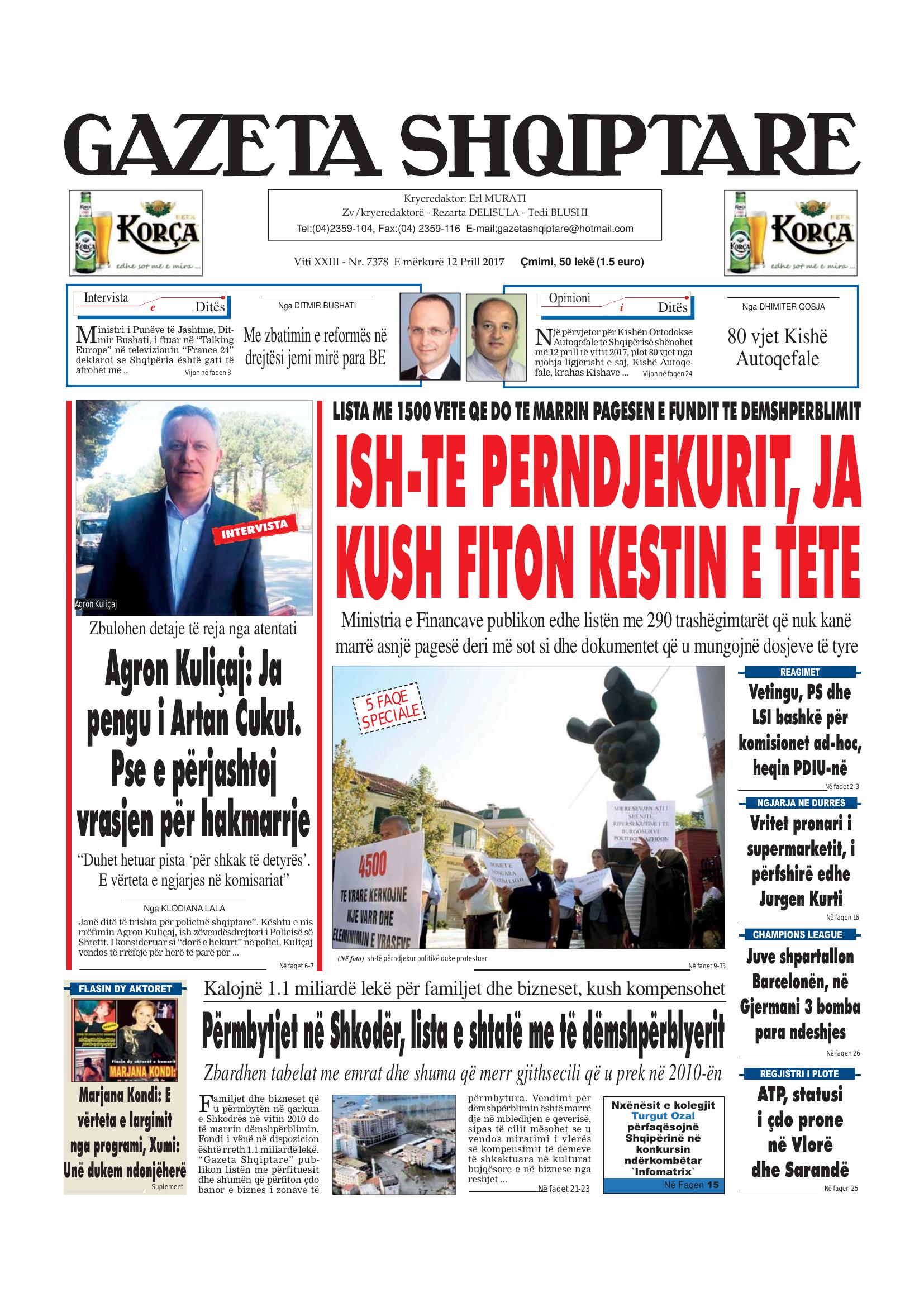 Gazeta Shqiptare 2017-04-12