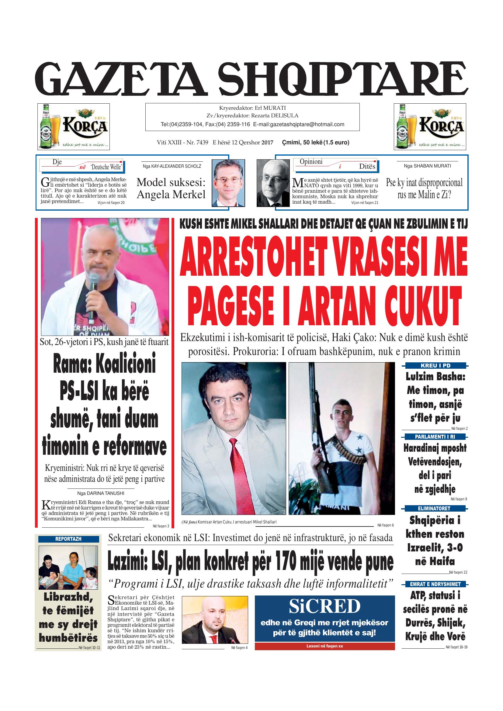 Gazeta Shqiptare 2017-06-12
