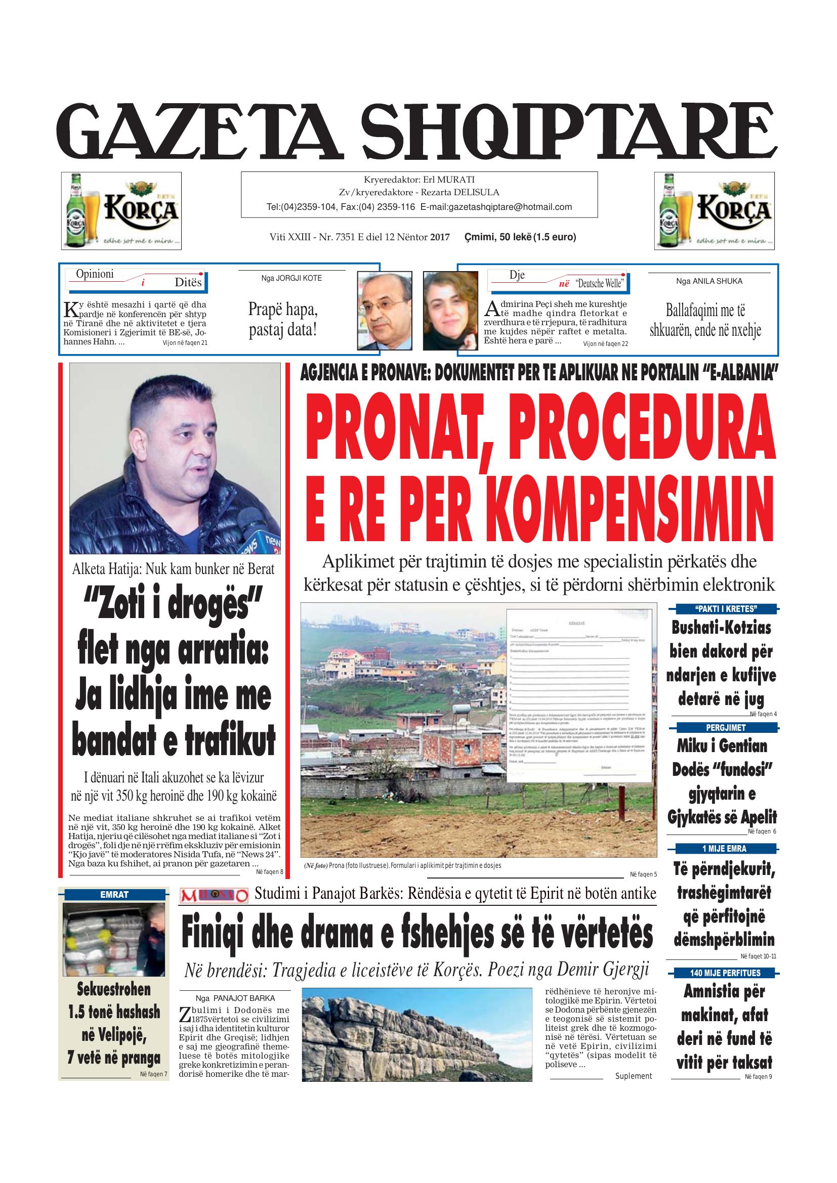Gazeta Shqiptare 2017-11-12
