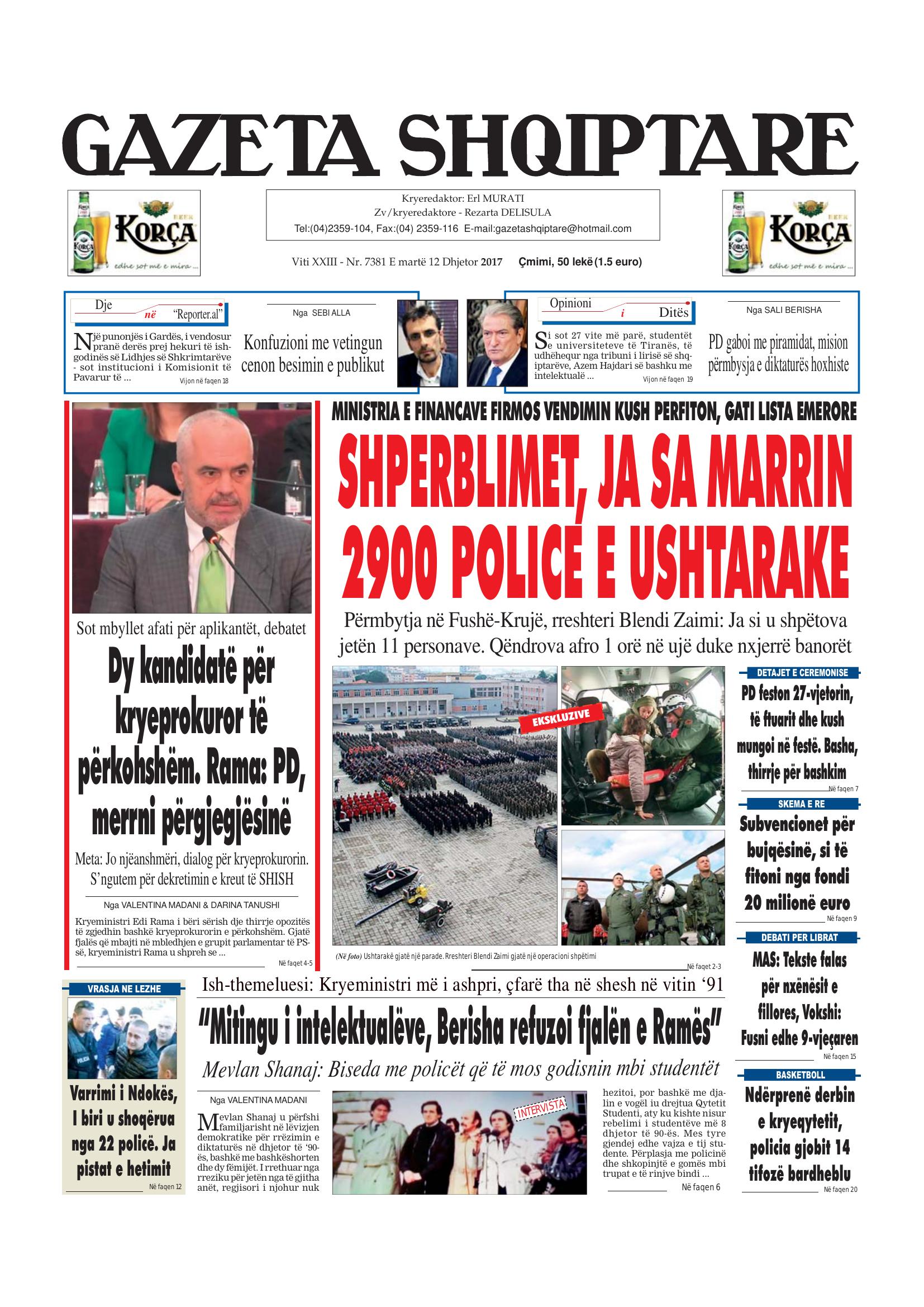 Gazeta Shqiptare 2017-12-12